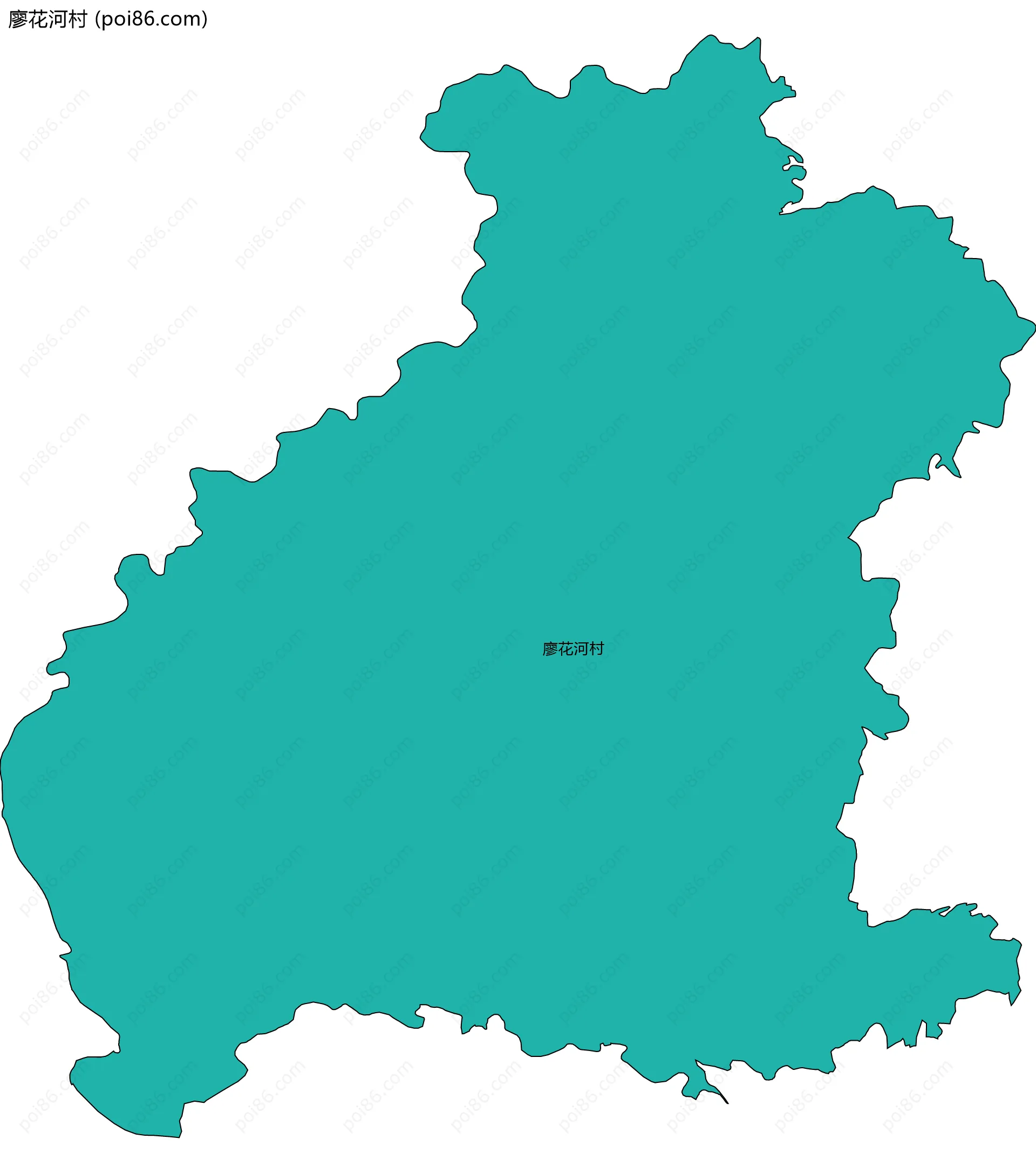 廖花河村边界地图