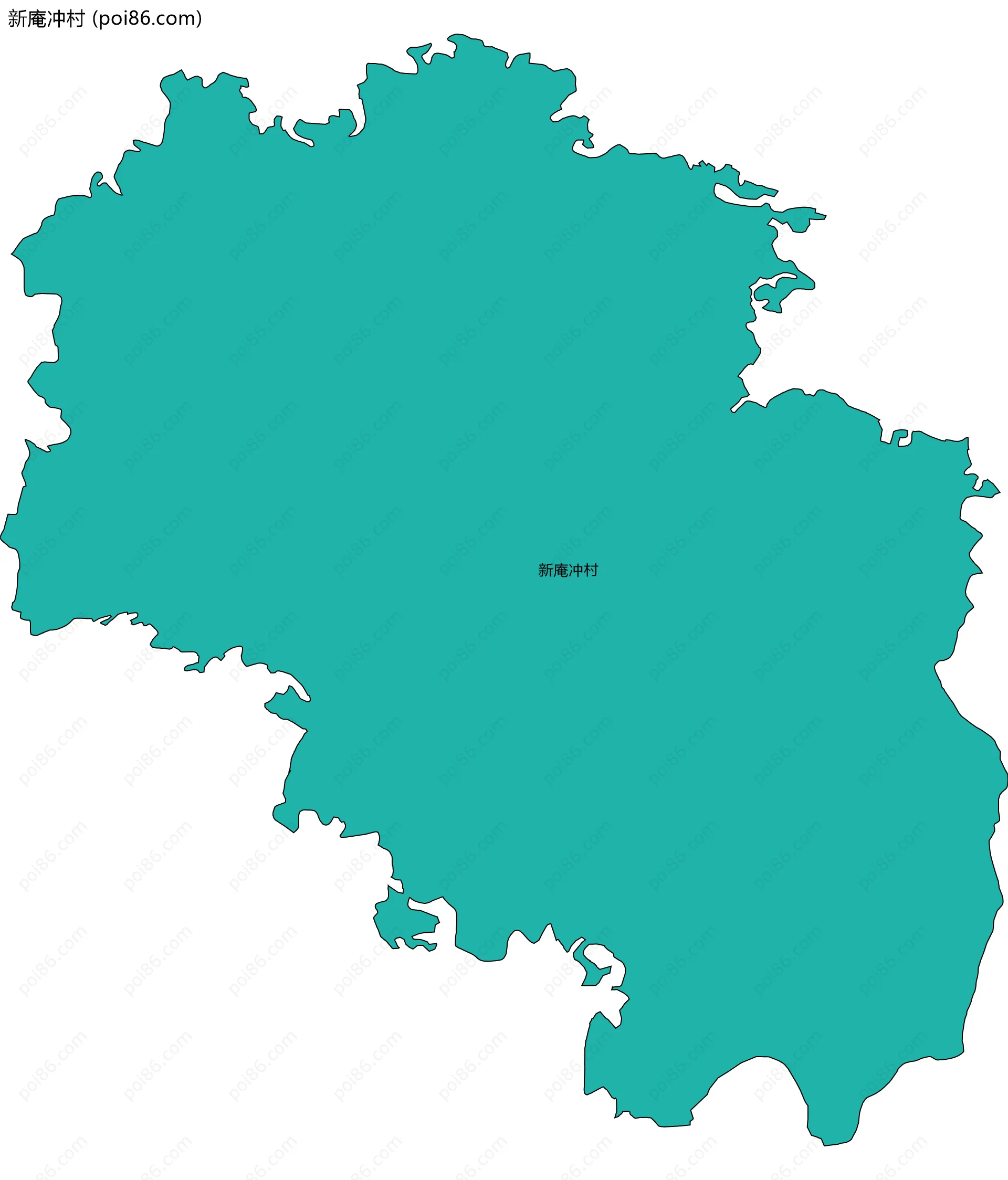 新庵冲村边界地图