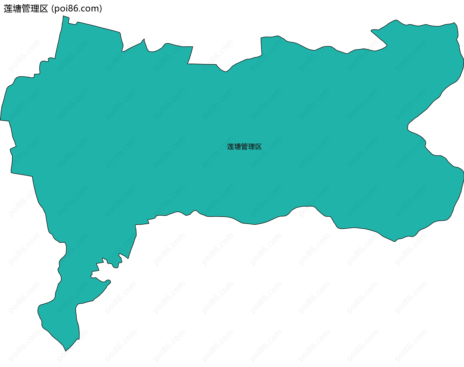 莲塘管理区边界地图