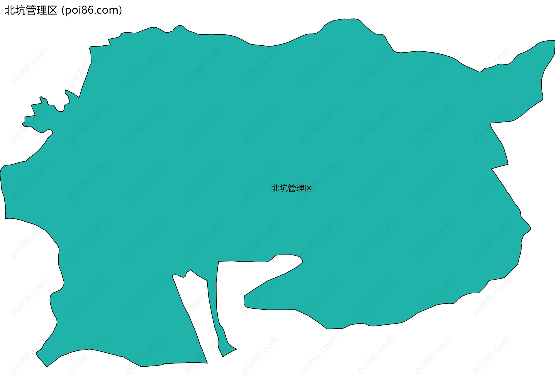 北坑管理区边界地图
