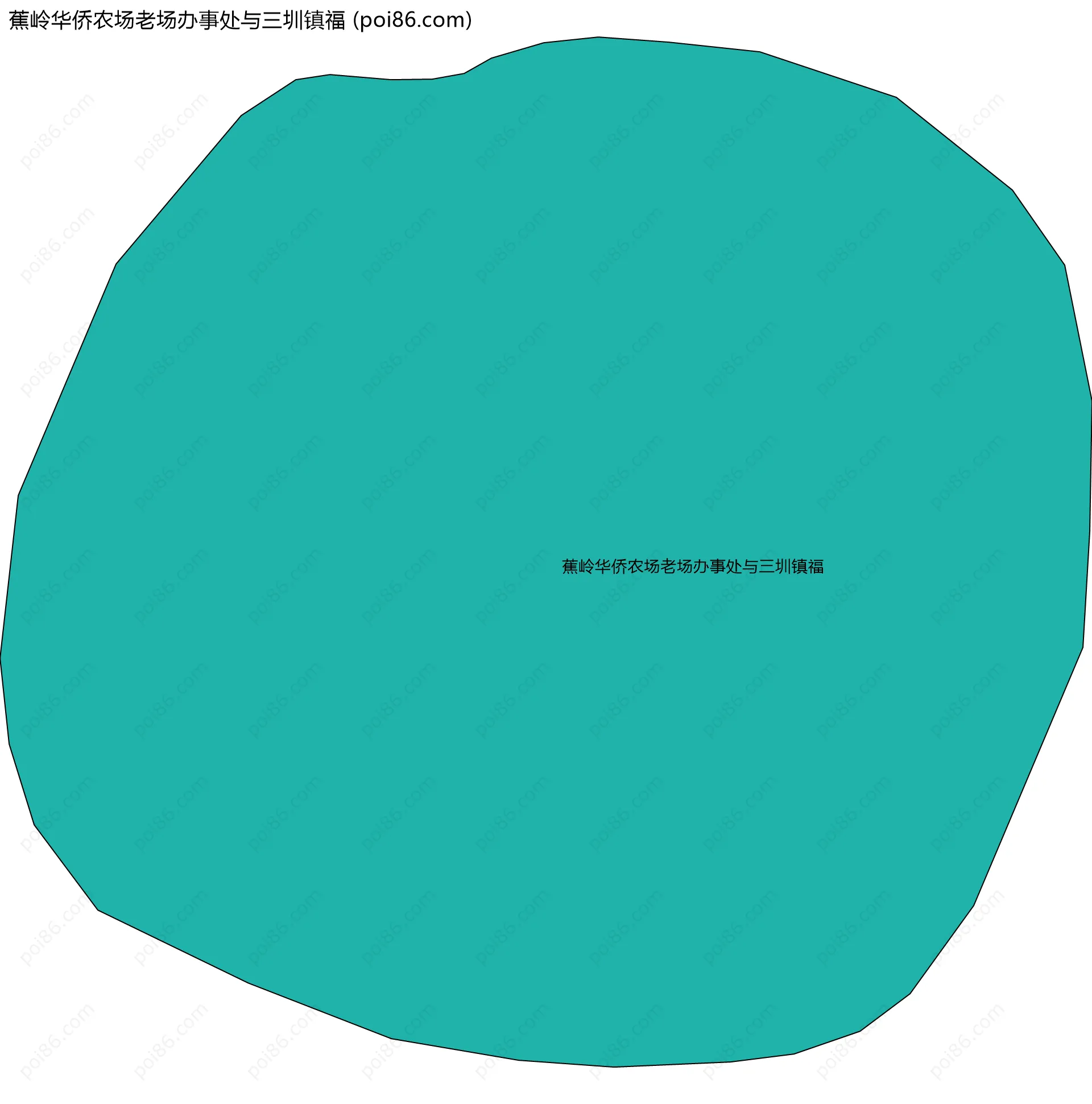 蕉岭华侨农场老场办事处与三圳镇福边界地图