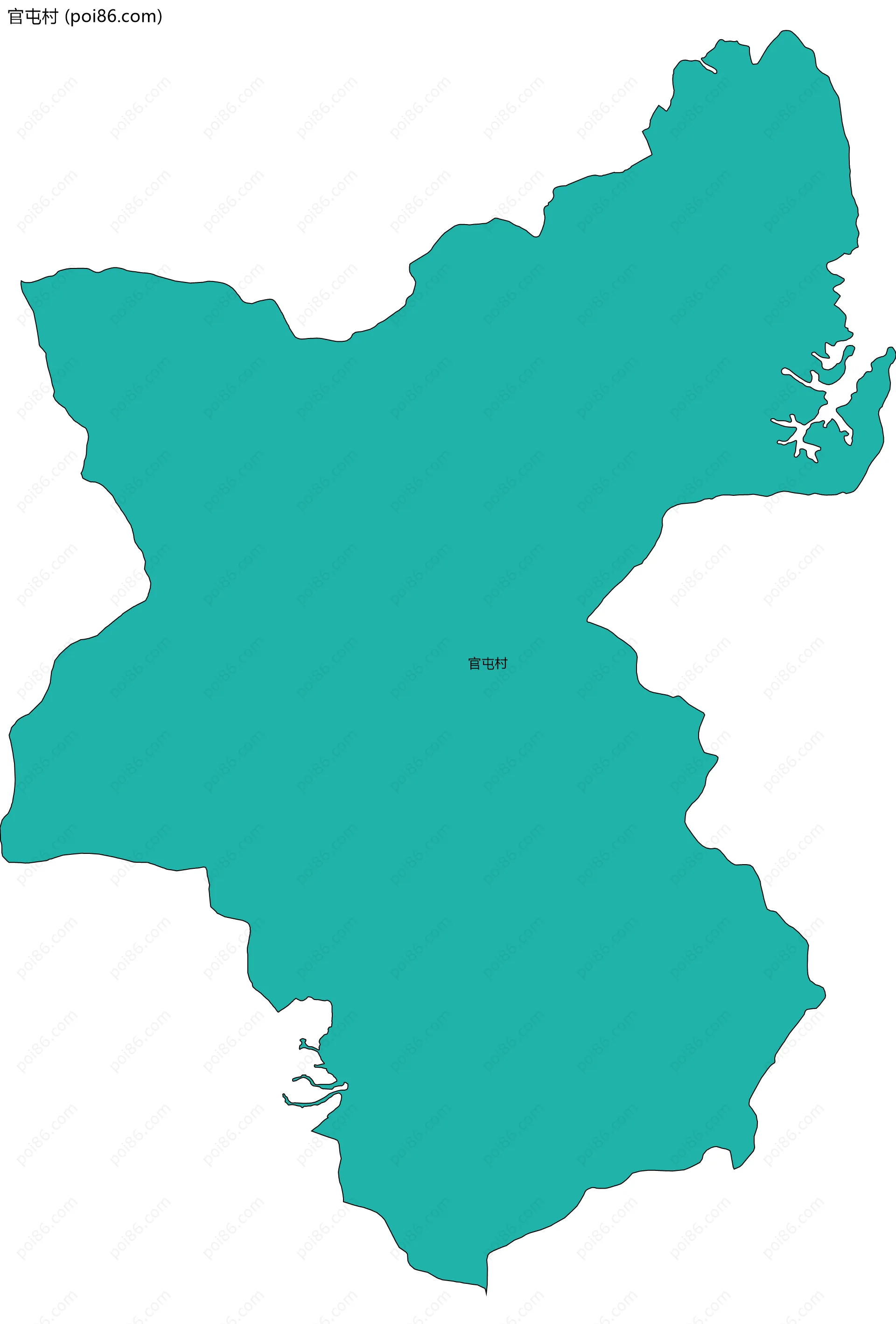 官屯村边界地图