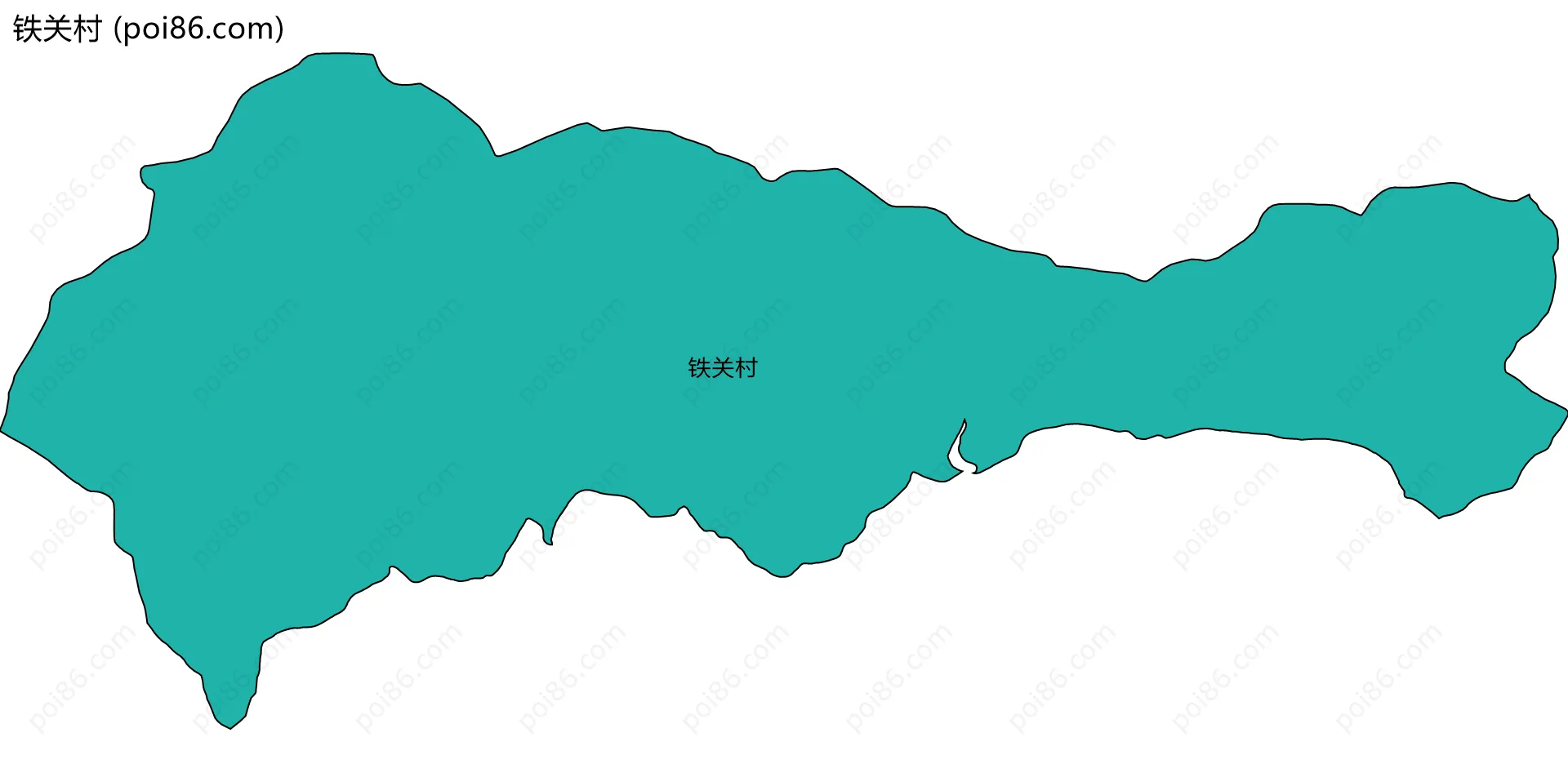铁关村边界地图