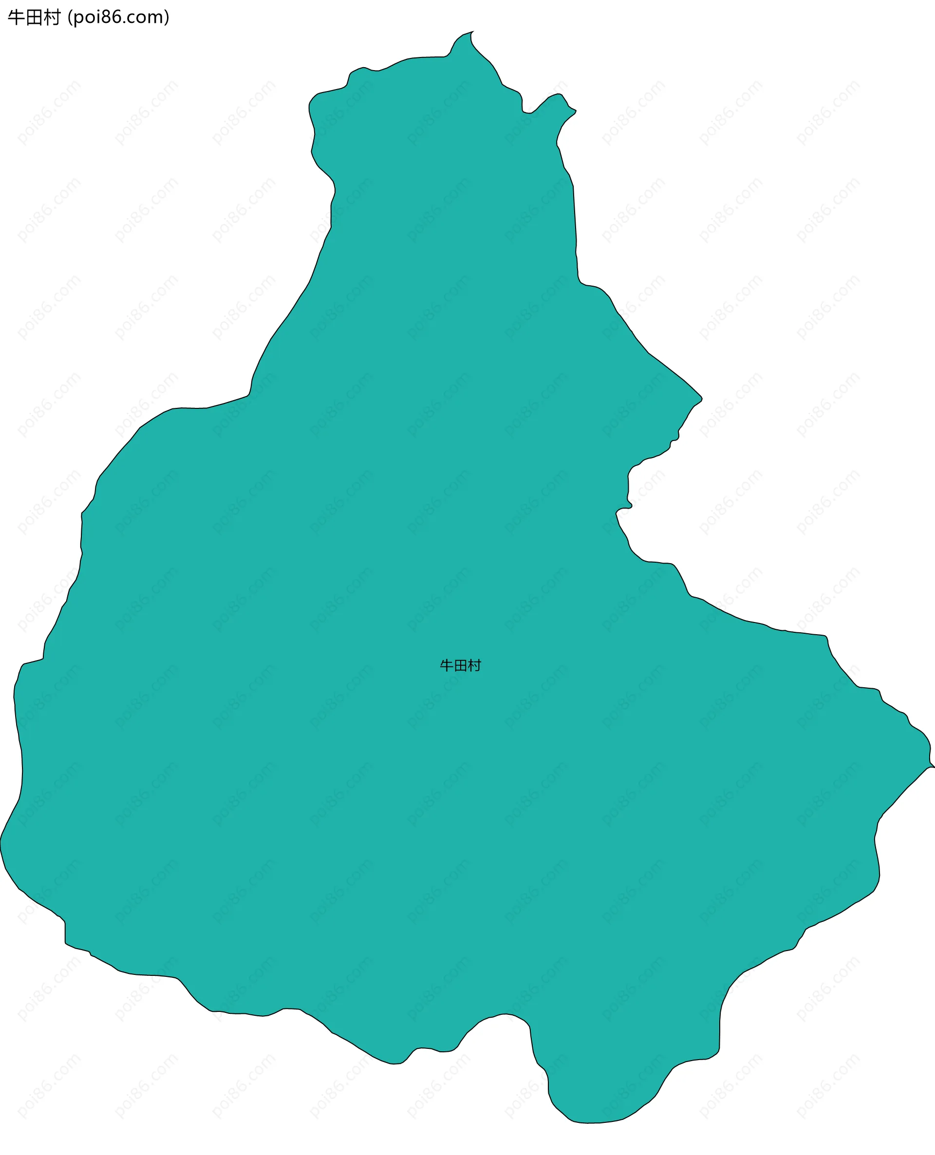 牛田村边界地图