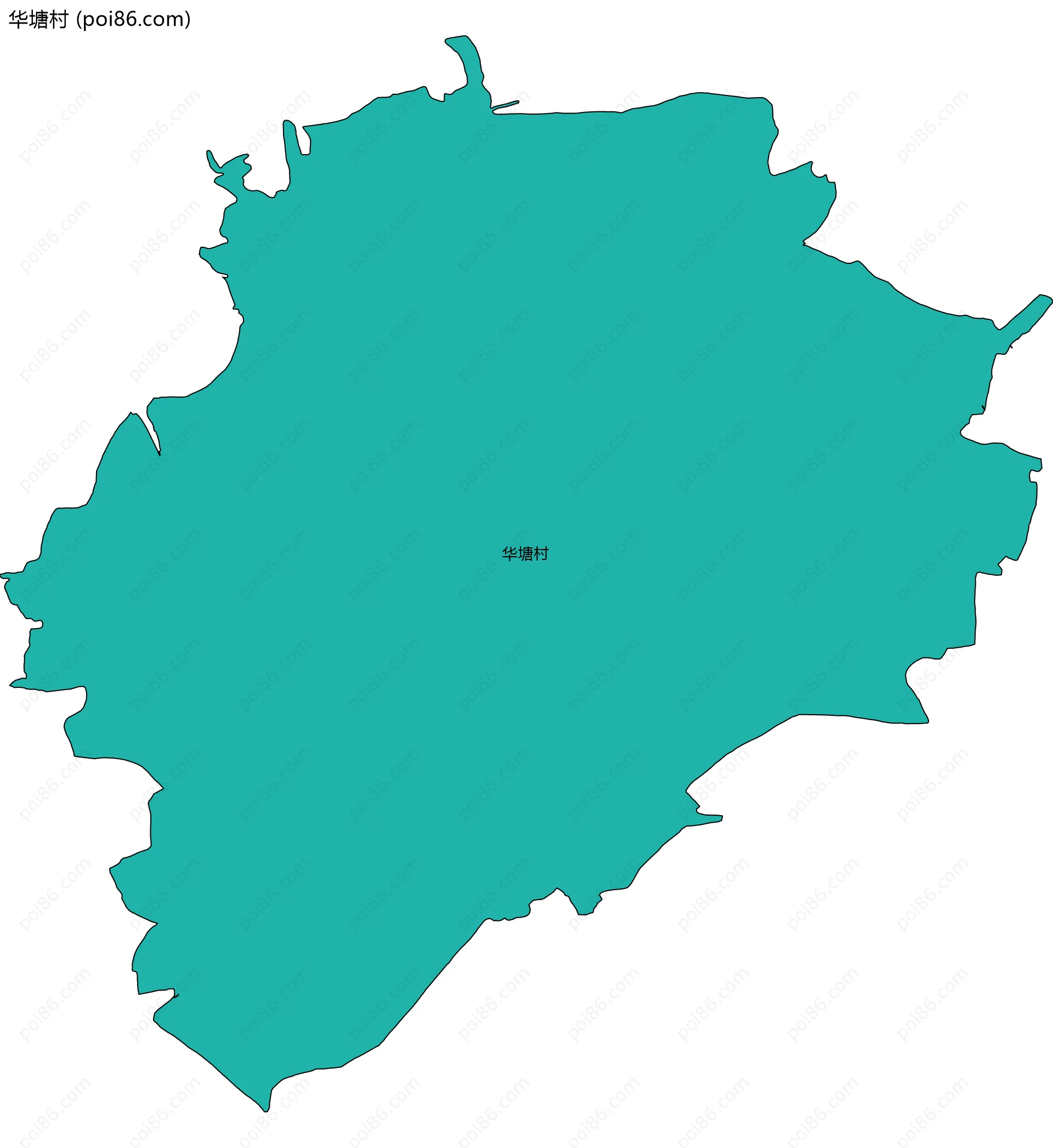 华塘村边界地图