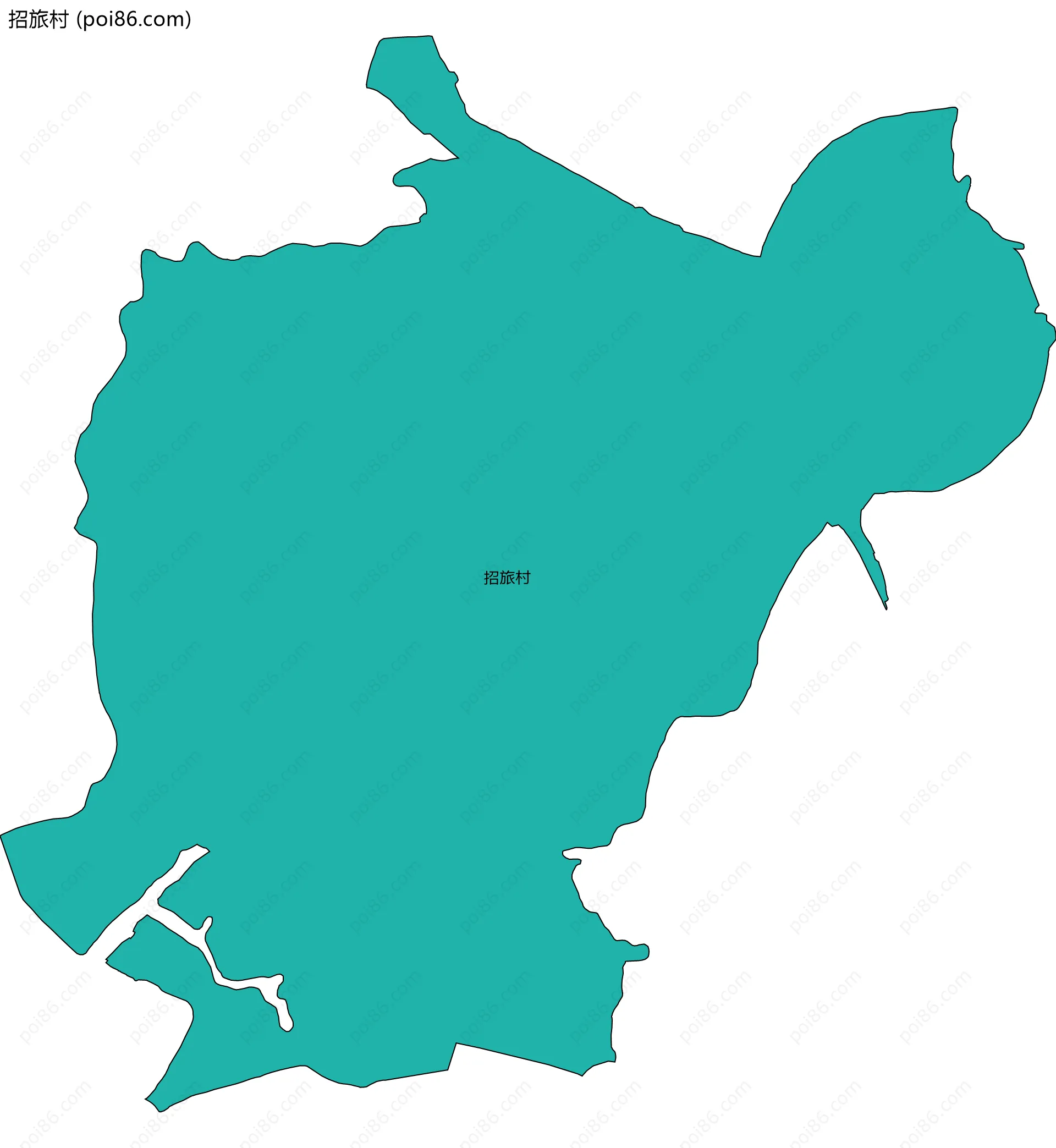 招旅村边界地图