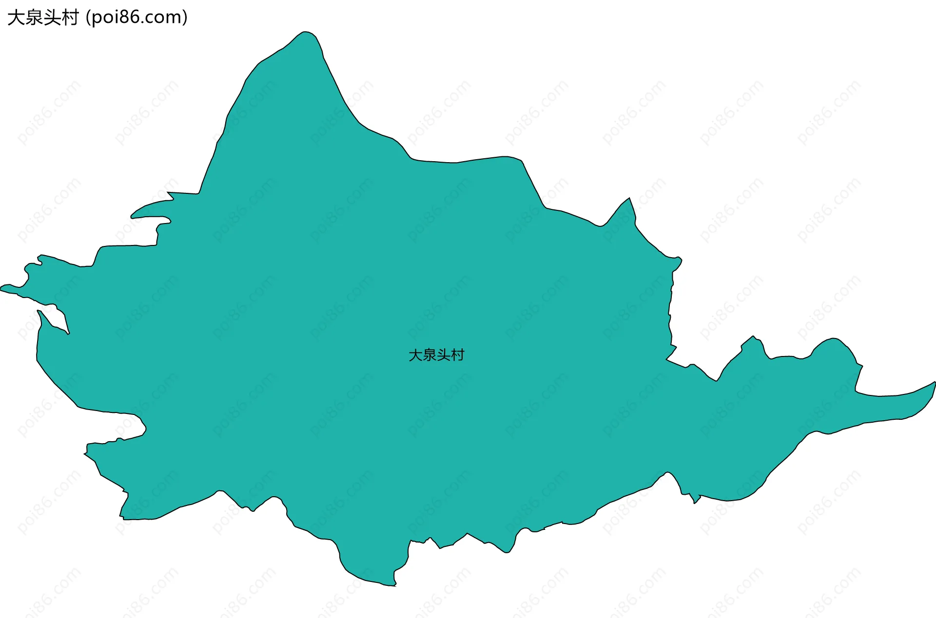 大泉头村边界地图