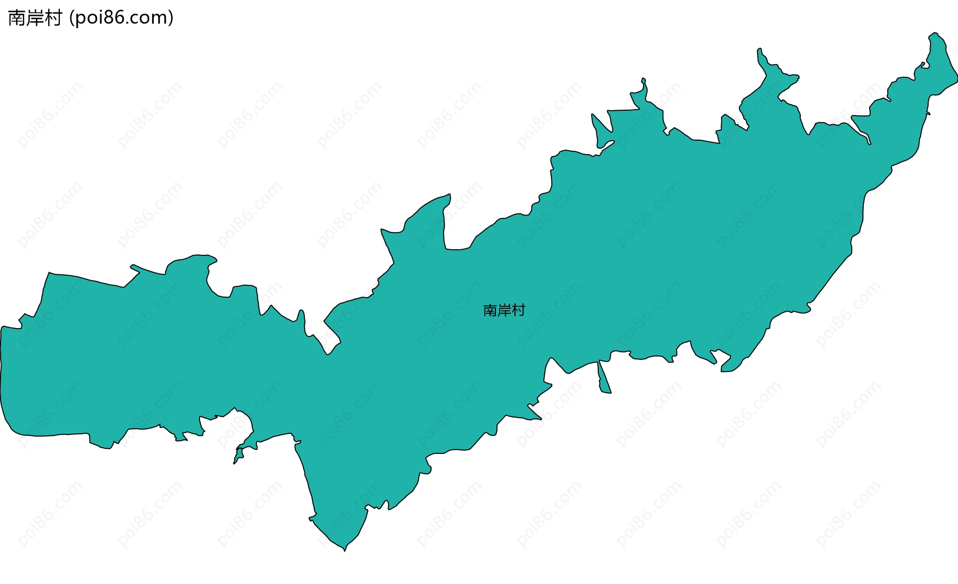 南岸村边界地图