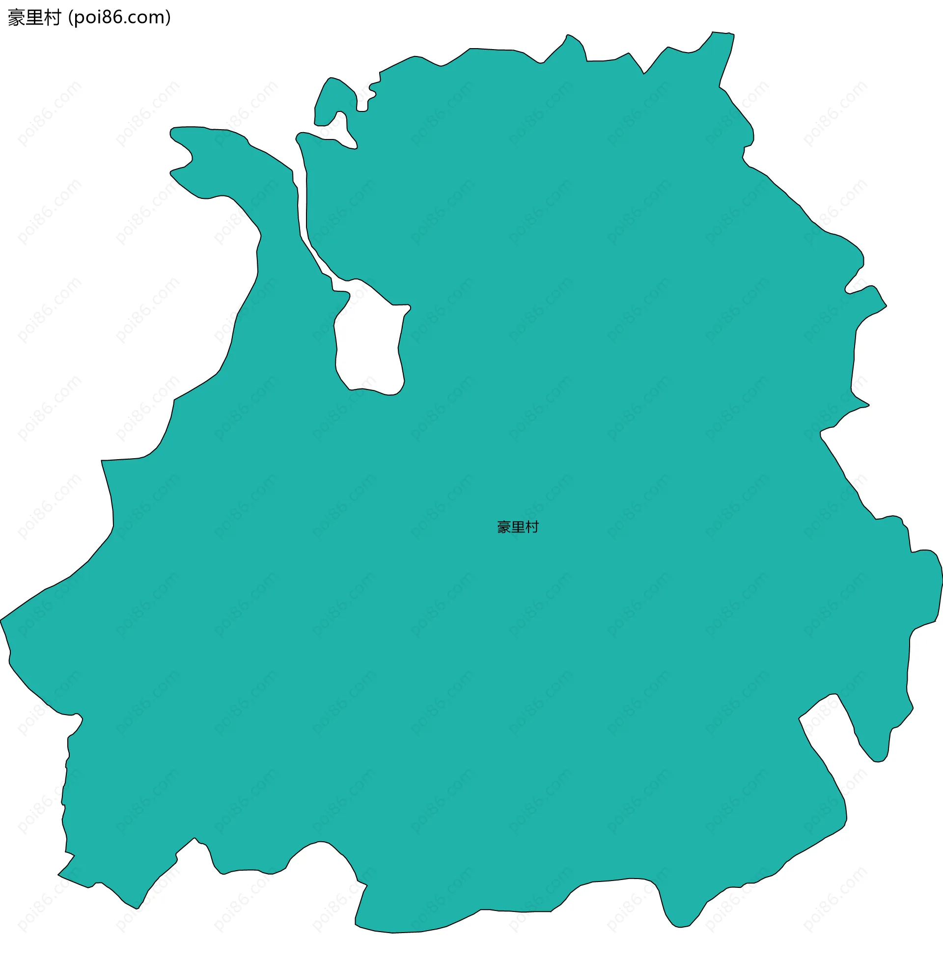 豪里村边界地图