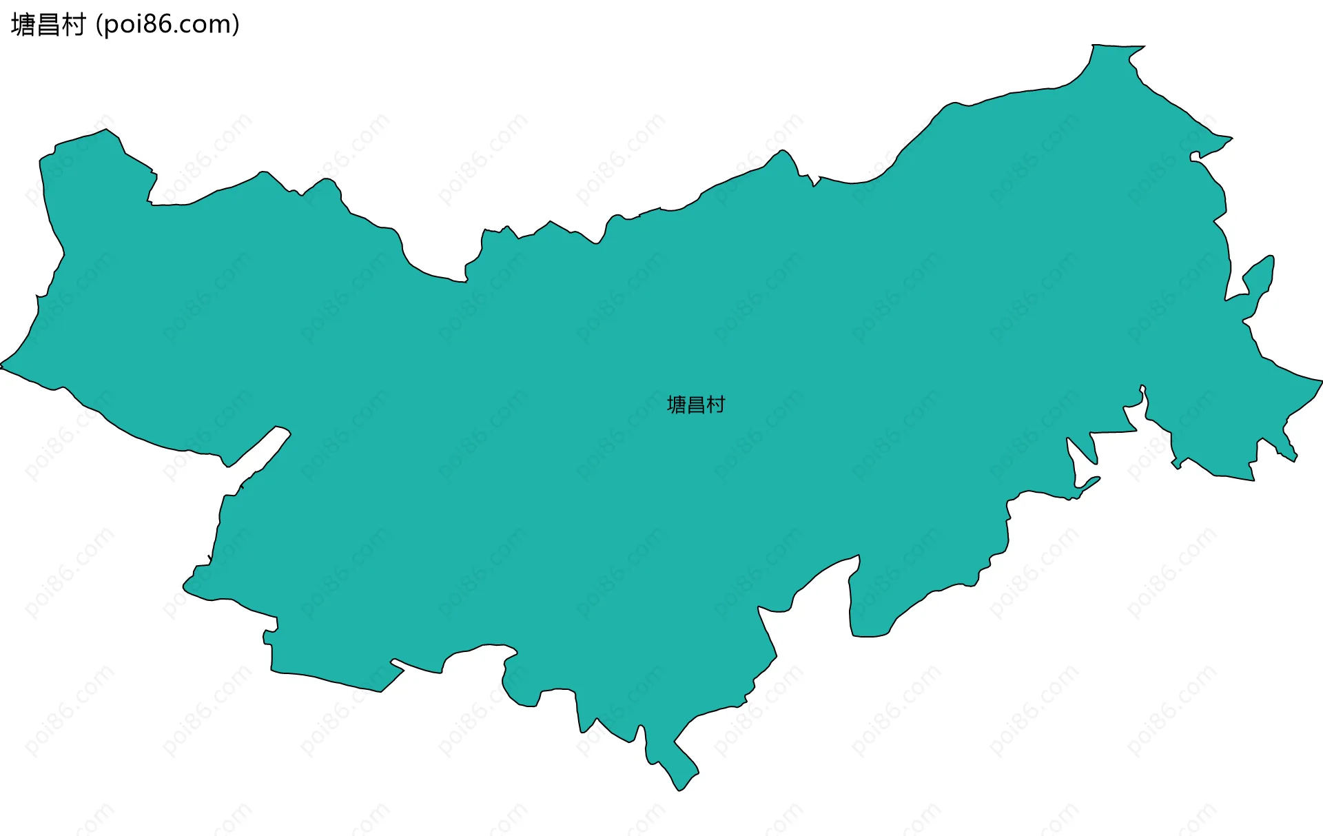 塘昌村边界地图