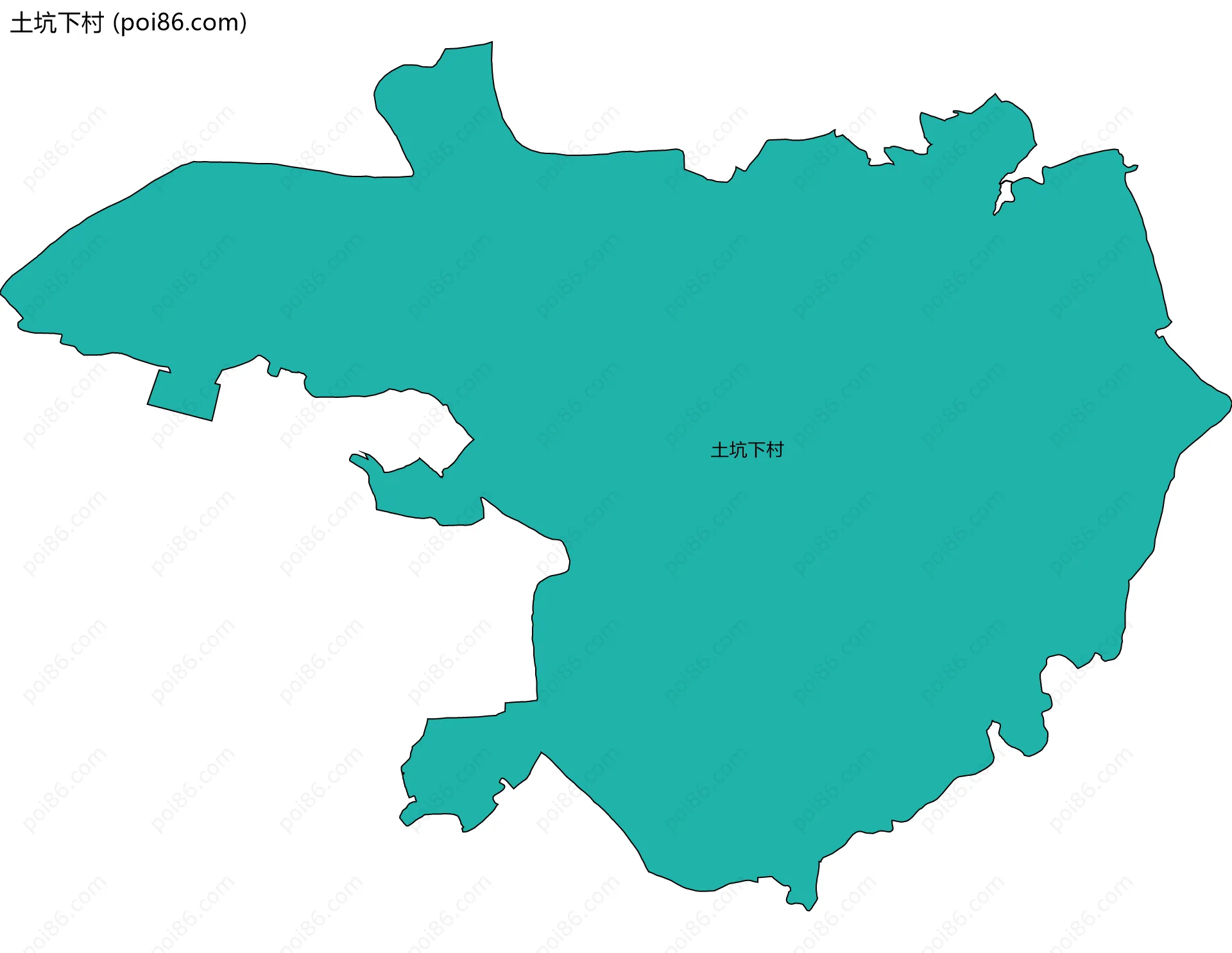 土坑下村边界地图