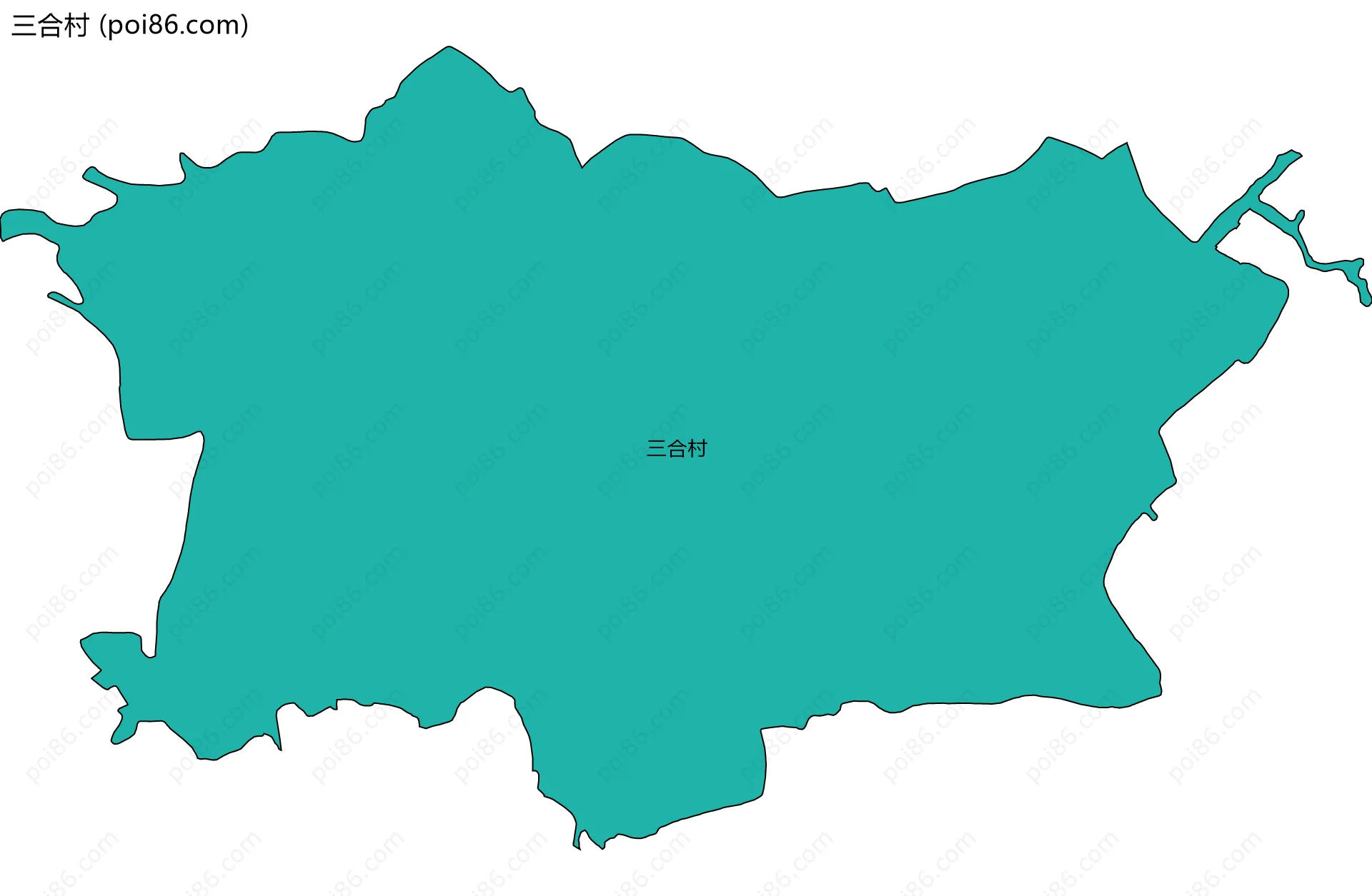 三合村边界地图