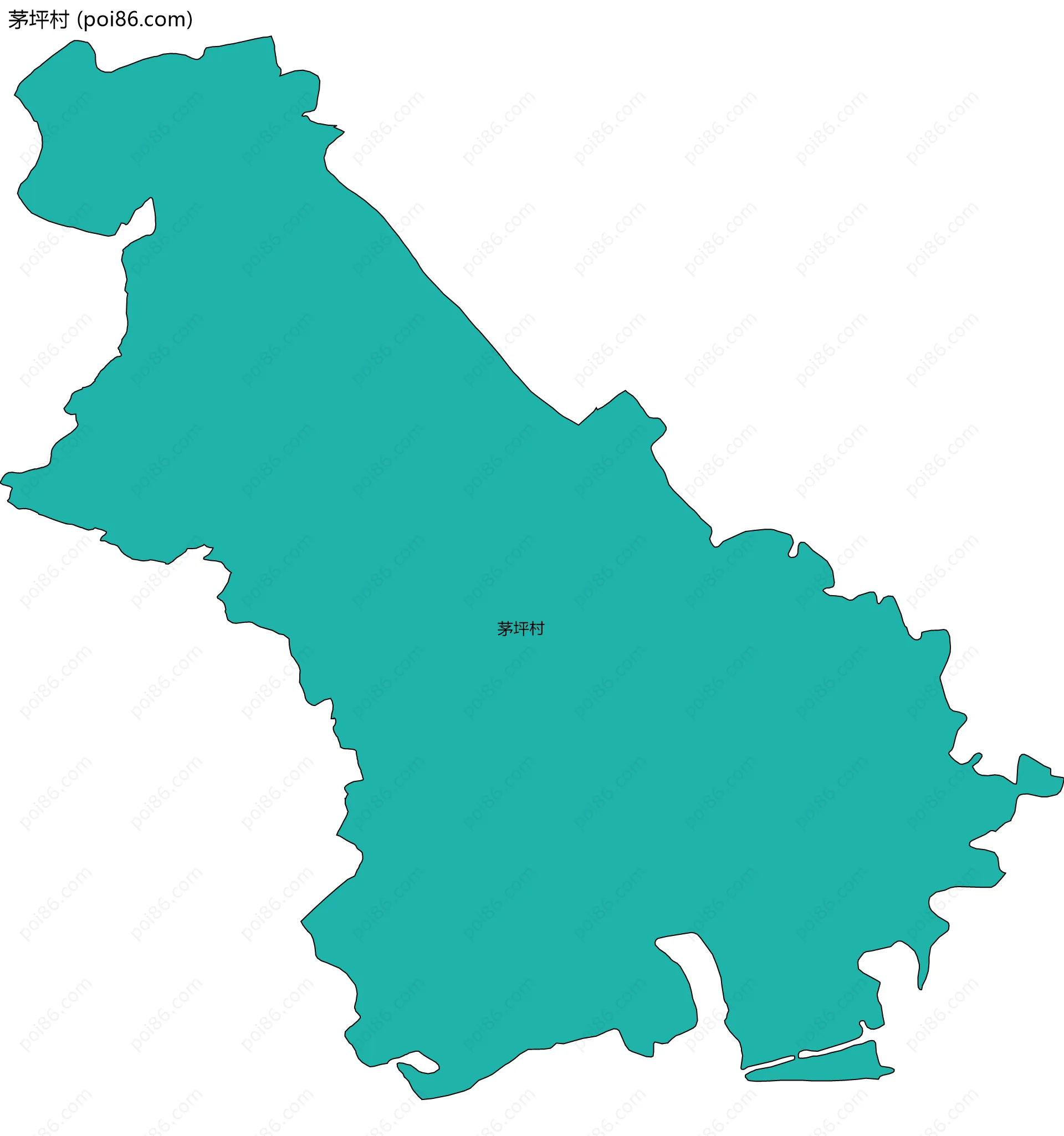 茅坪村边界地图