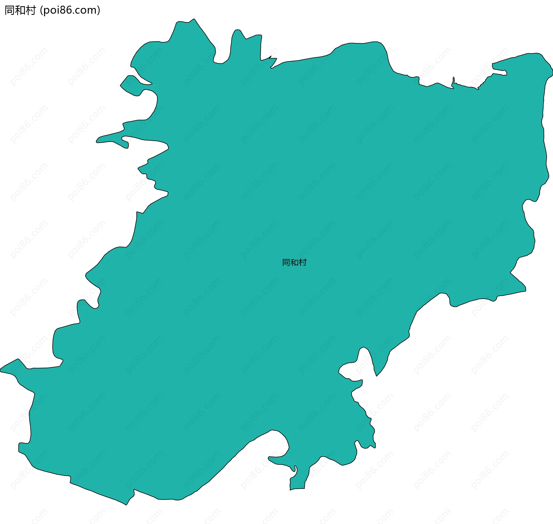 同和村边界地图