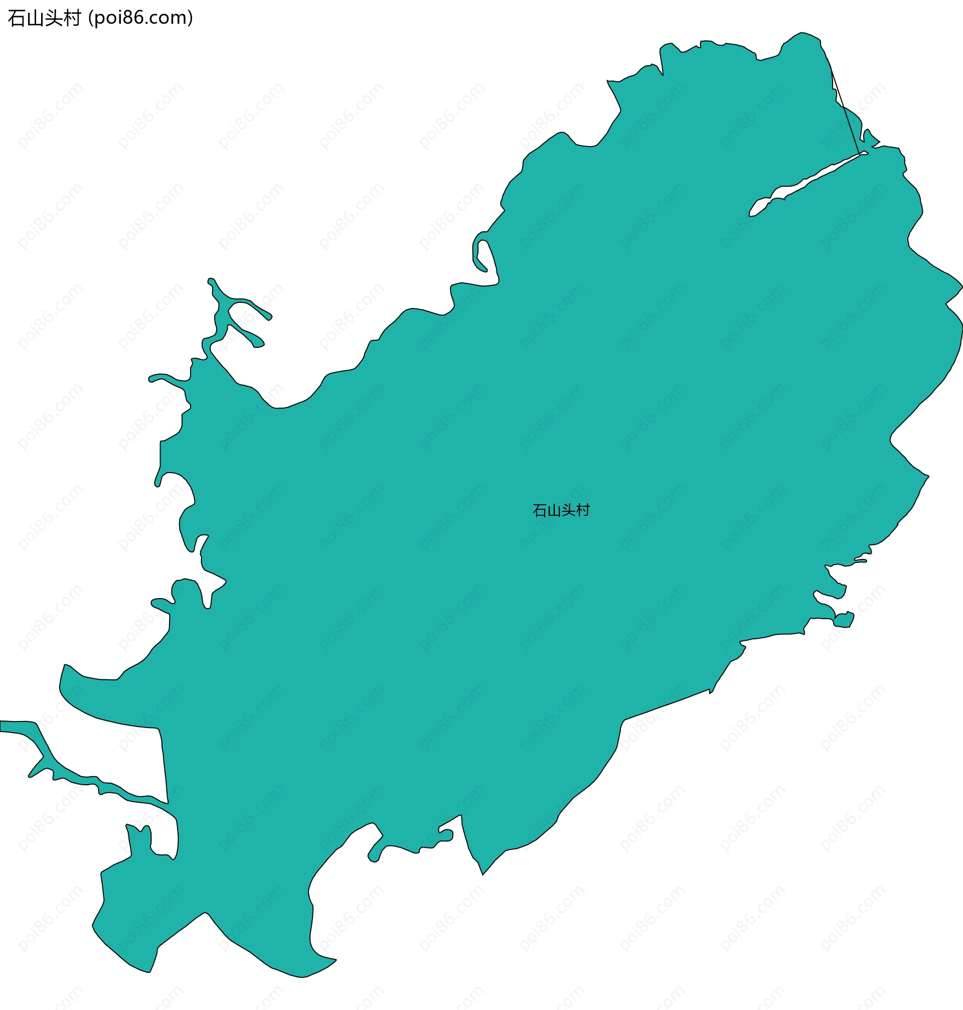 石山头村边界地图