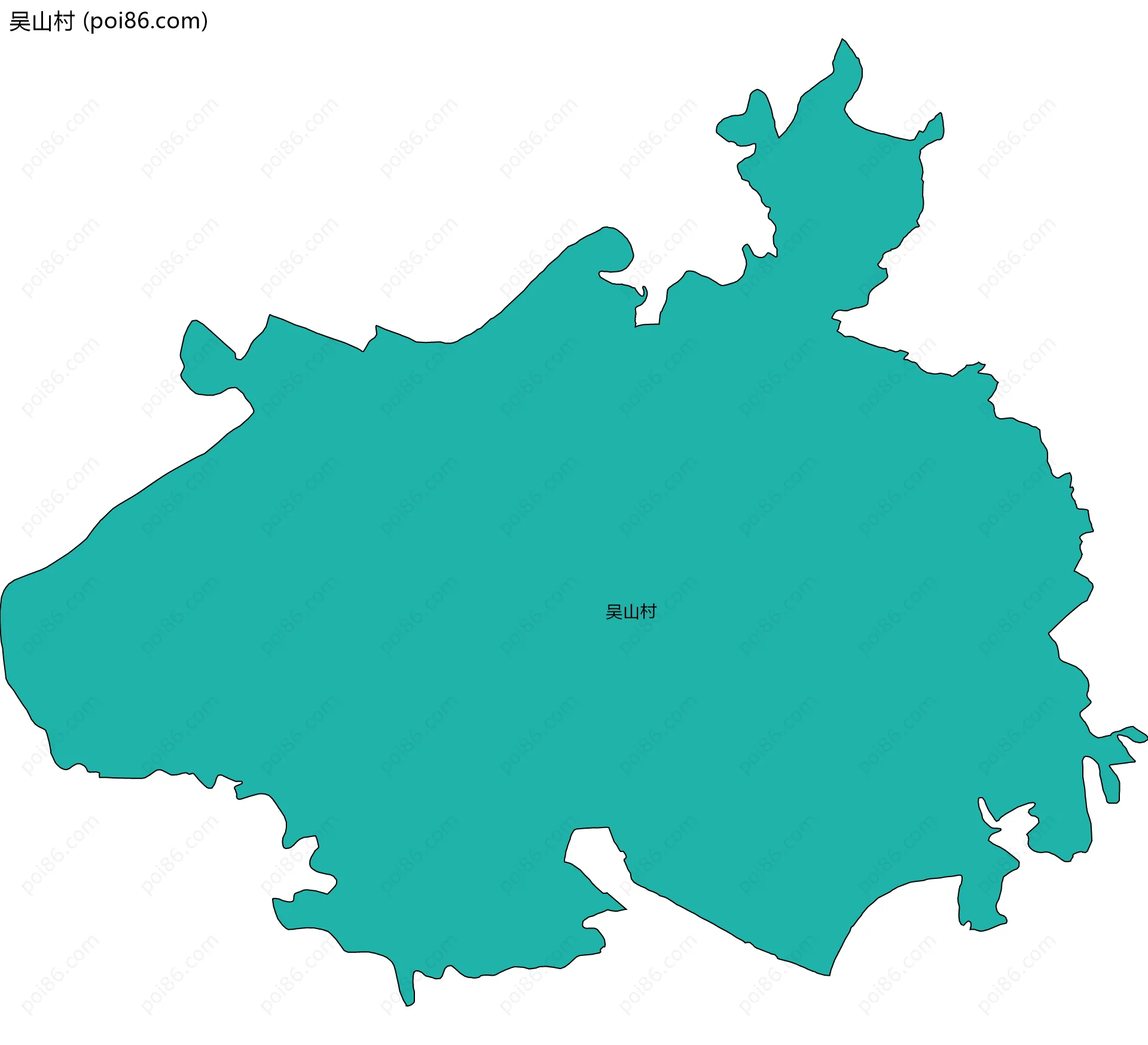 吴山村边界地图