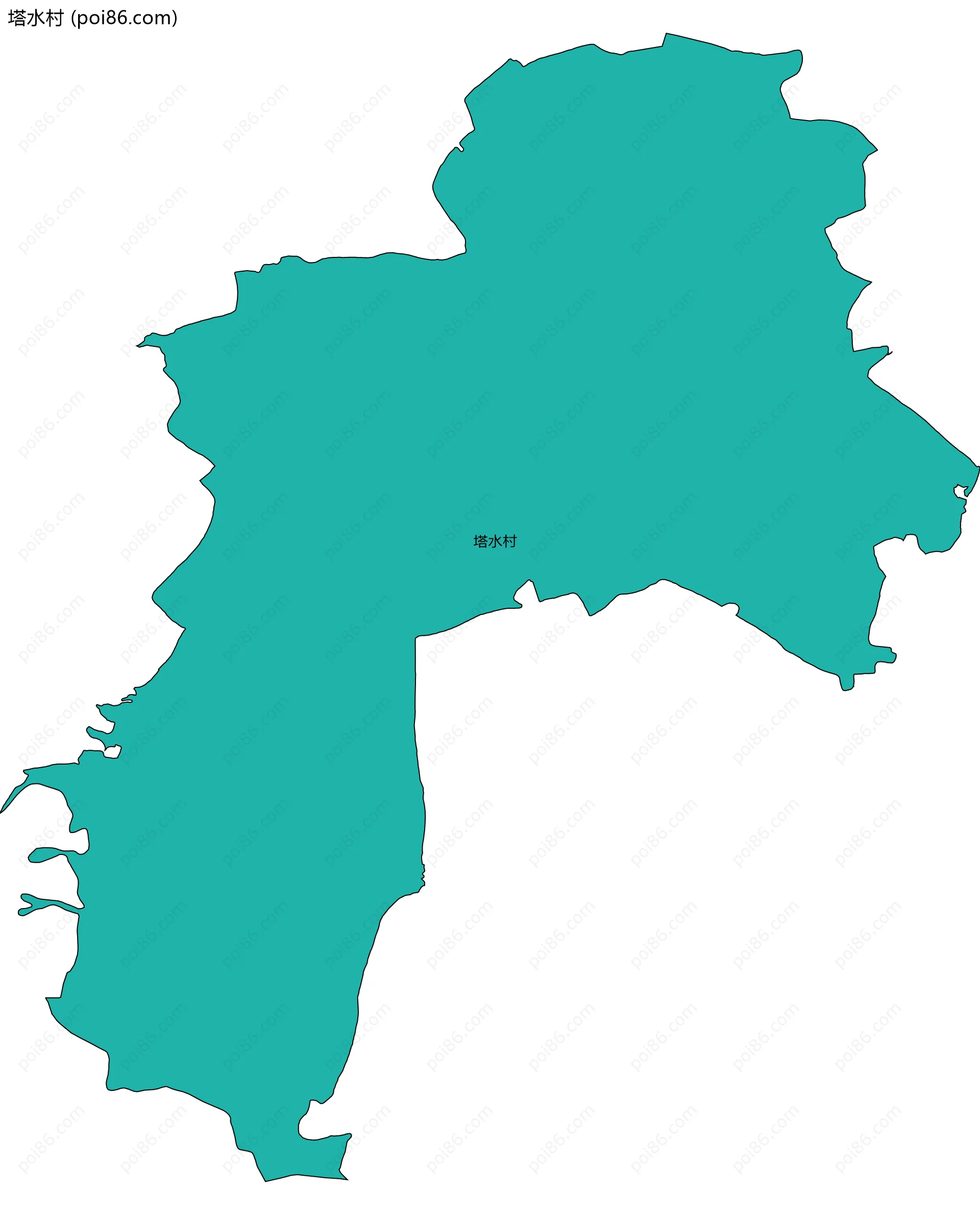 塔水村边界地图