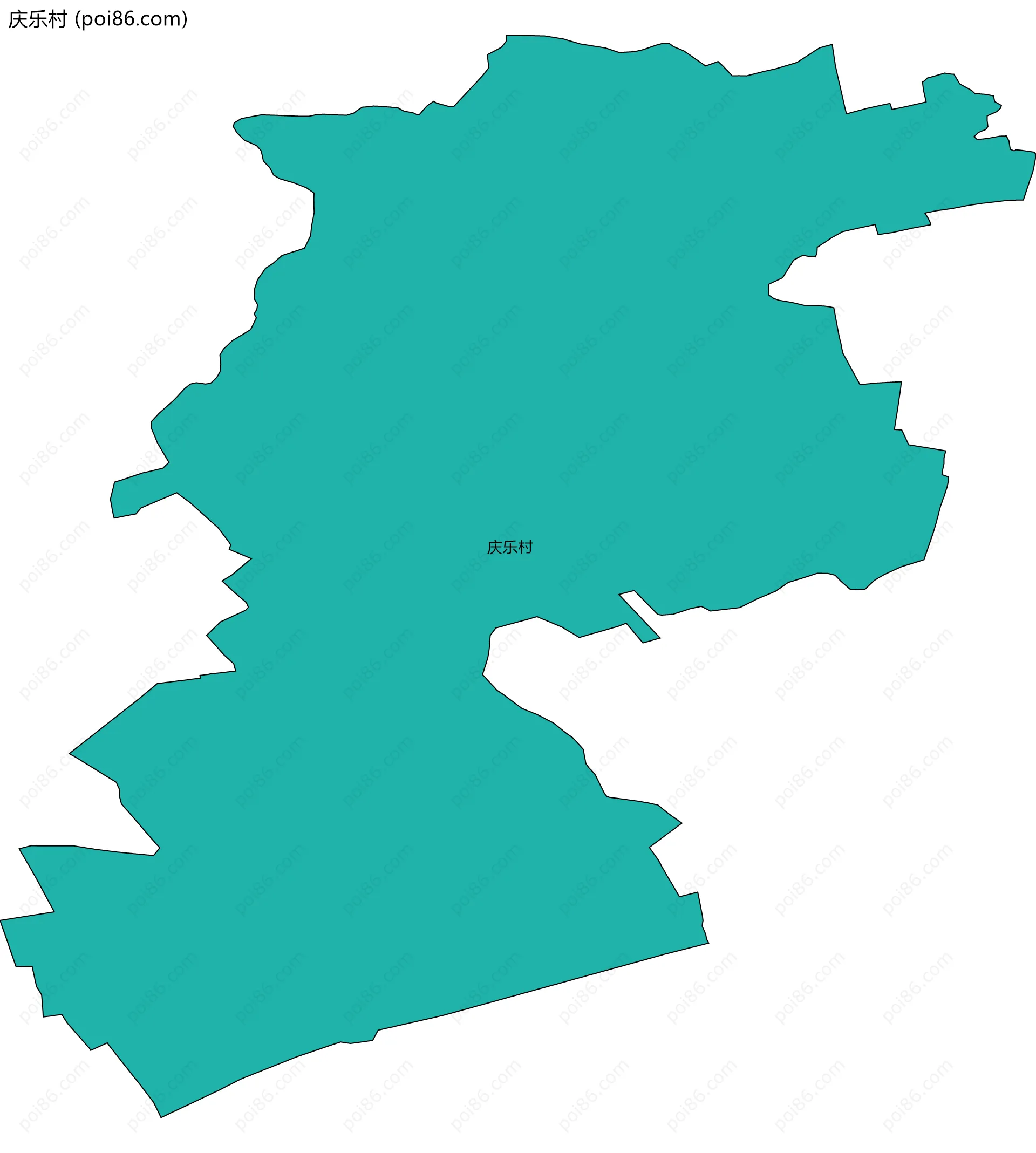 庆乐村边界地图