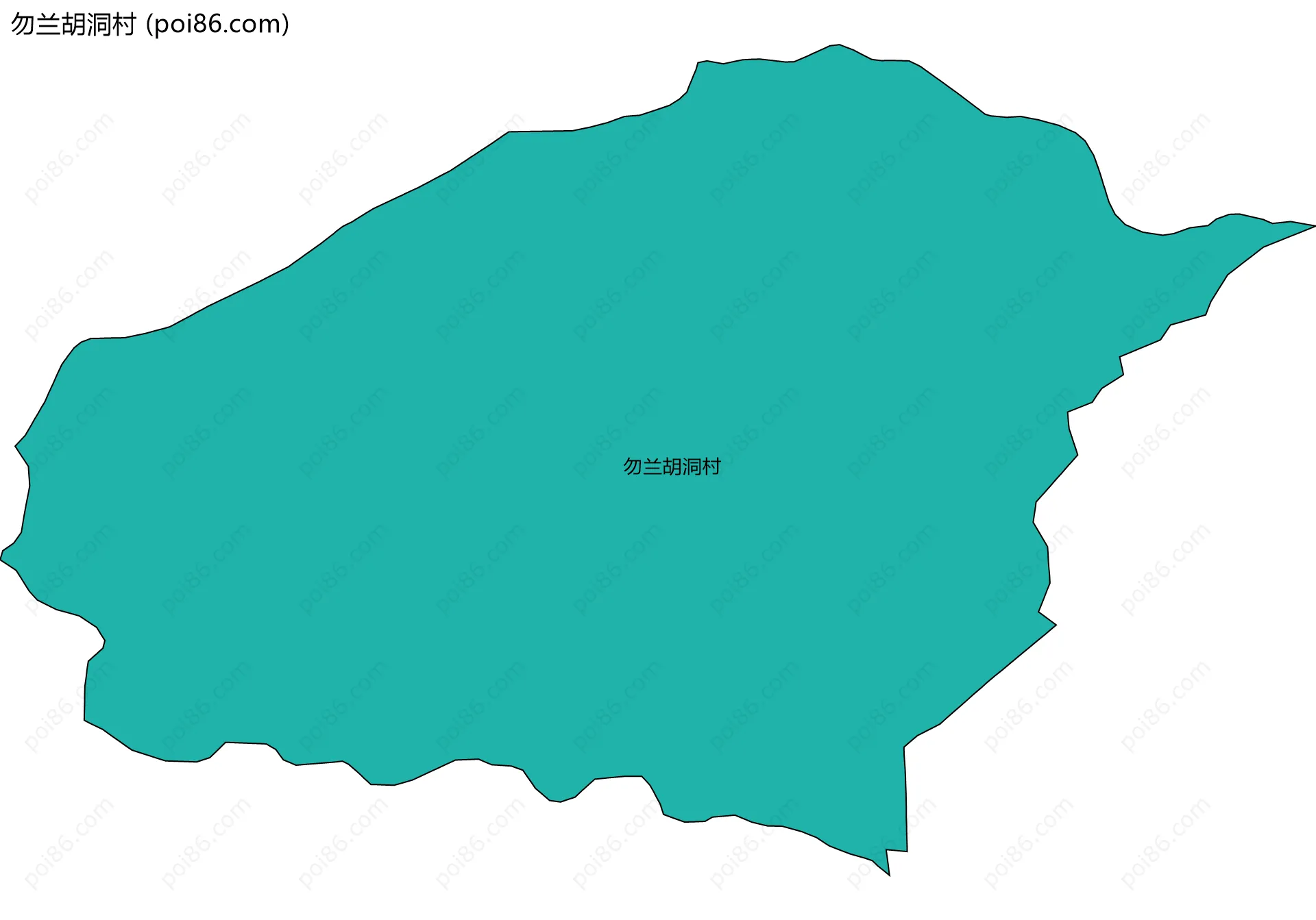 勿兰胡洞村边界地图