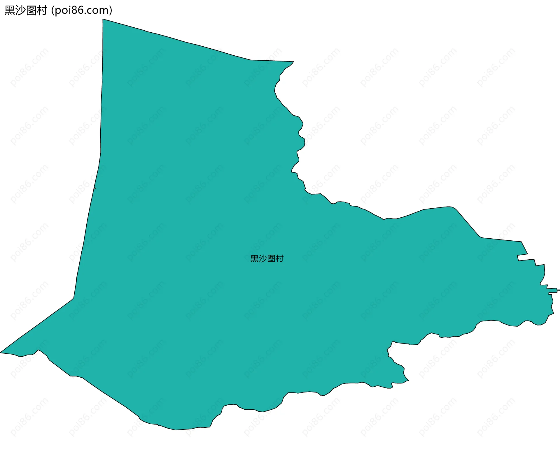黑沙图村边界地图