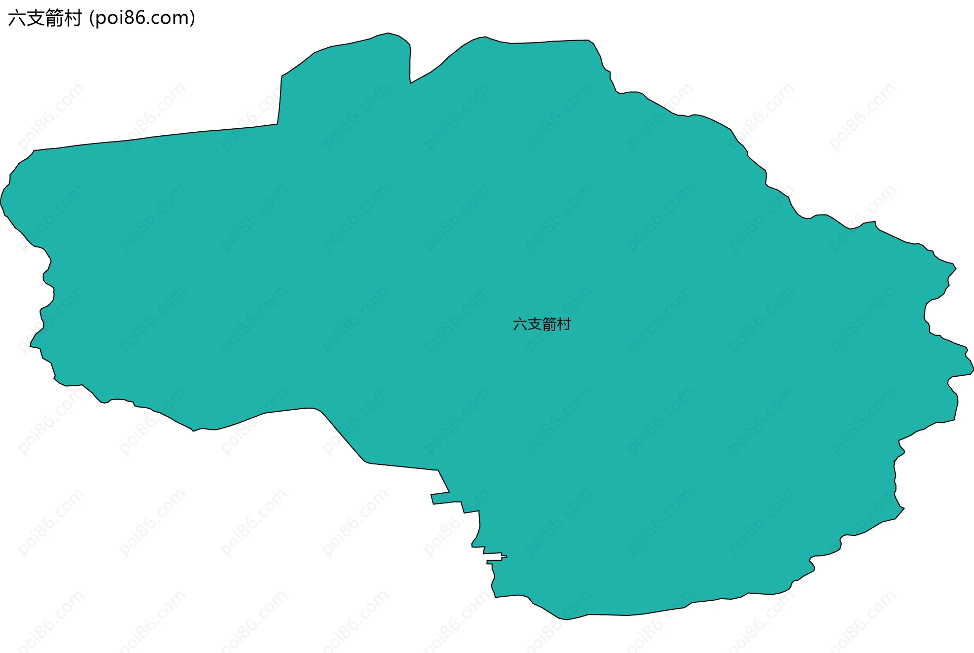 六支箭村边界地图