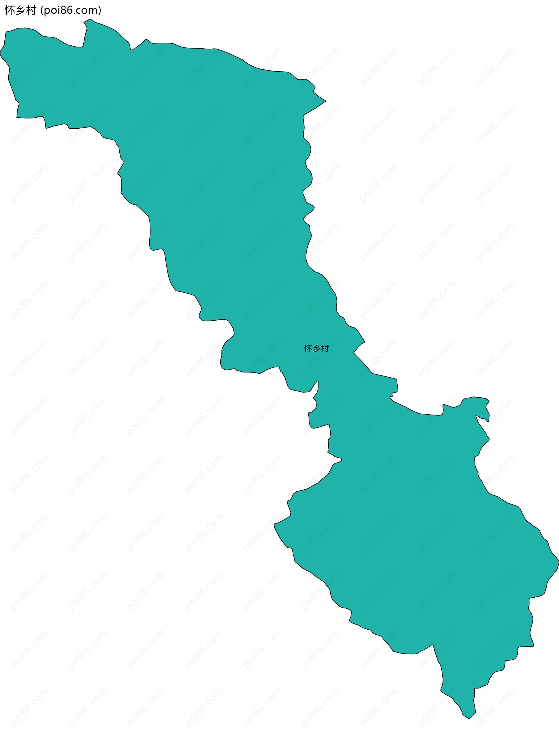 怀乡村边界地图