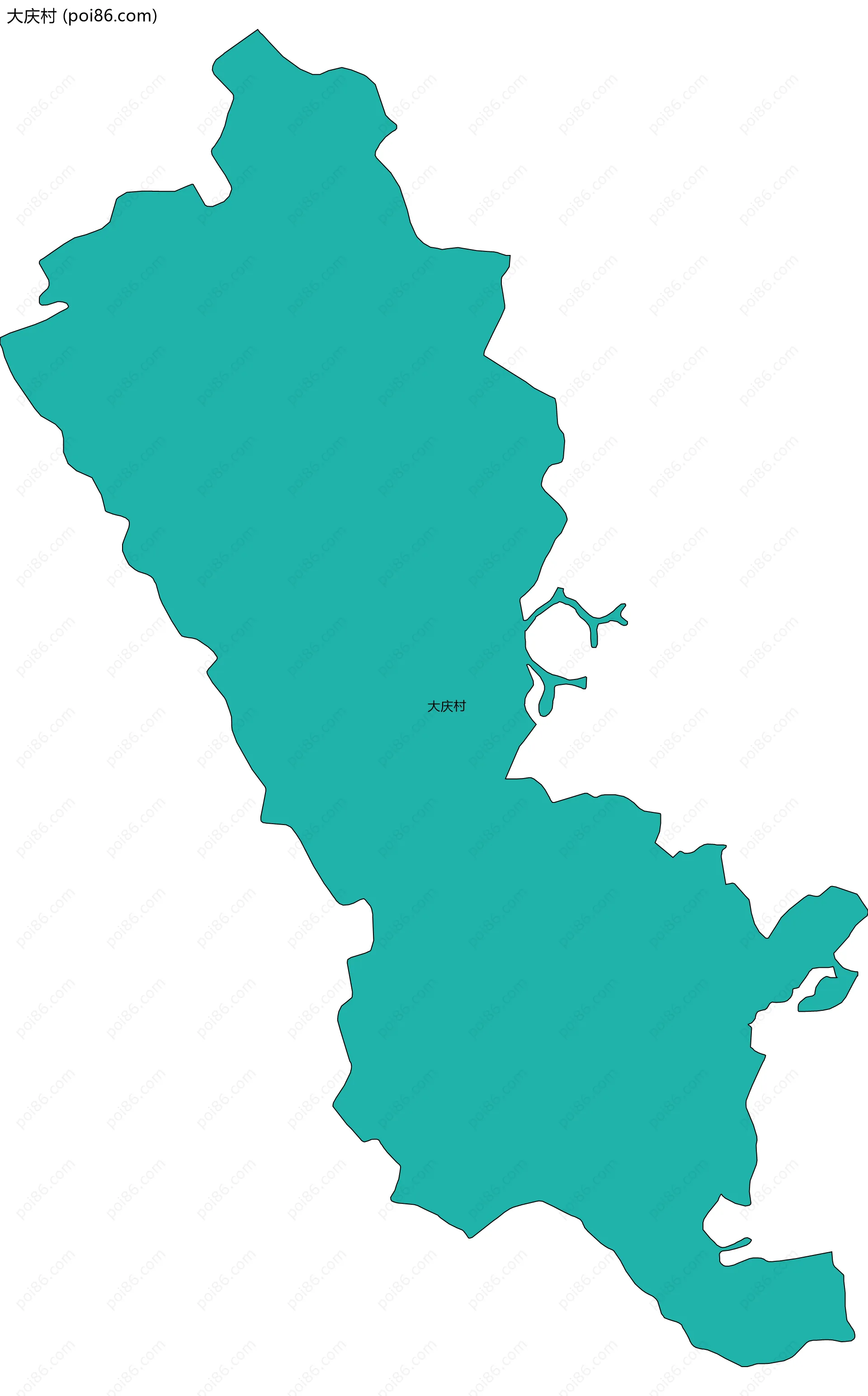 大庆村边界地图