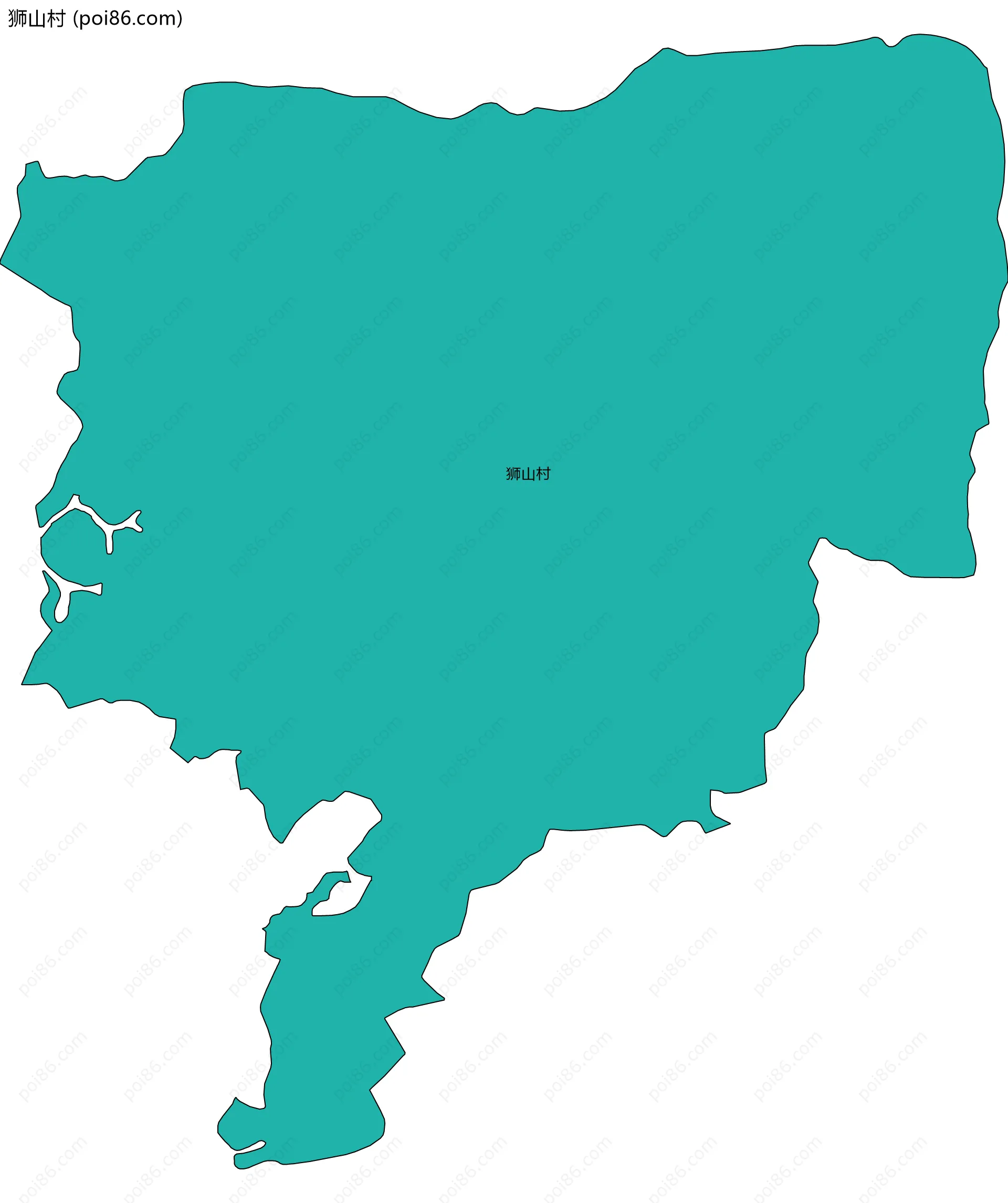 狮山村边界地图