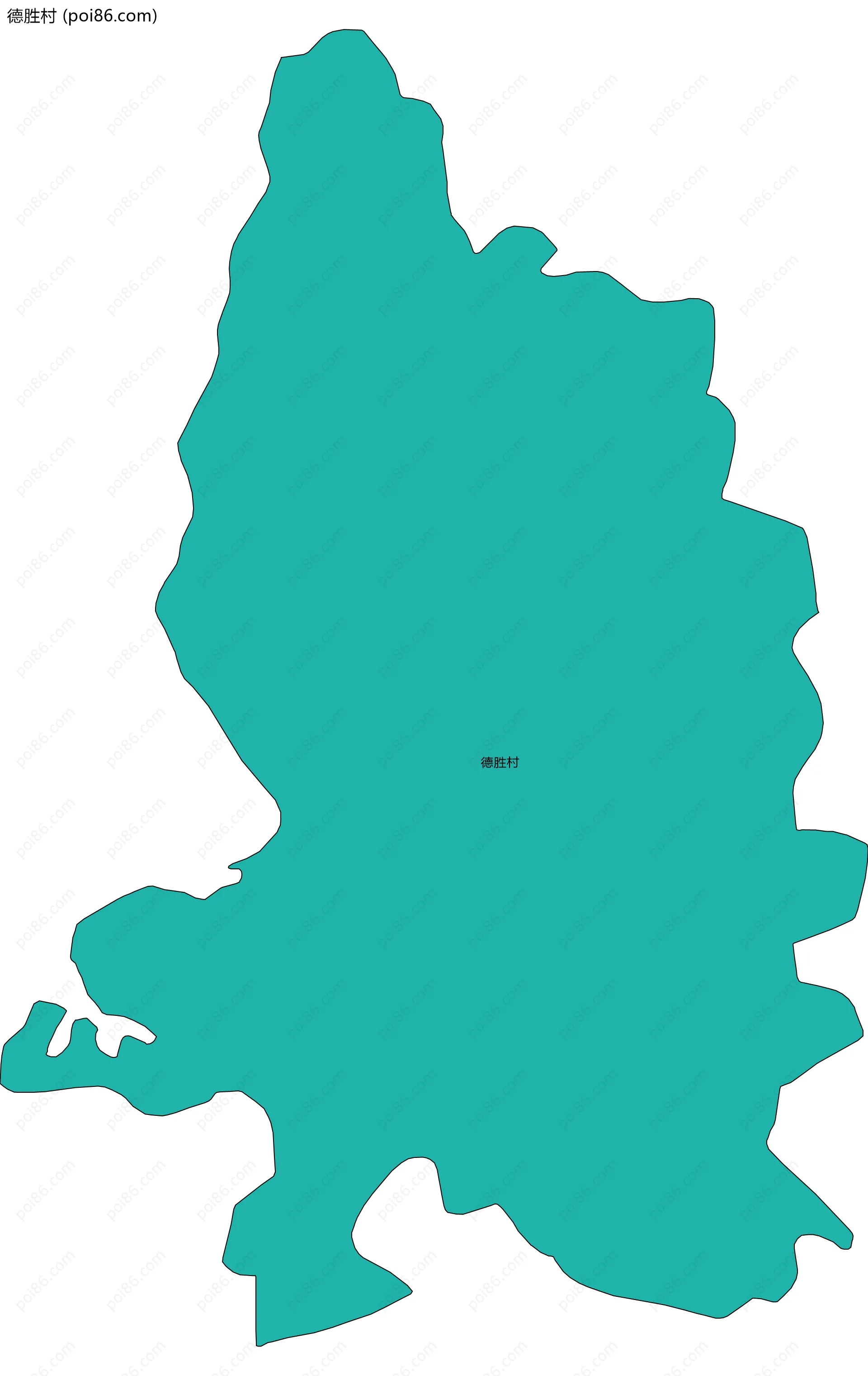 德胜村边界地图