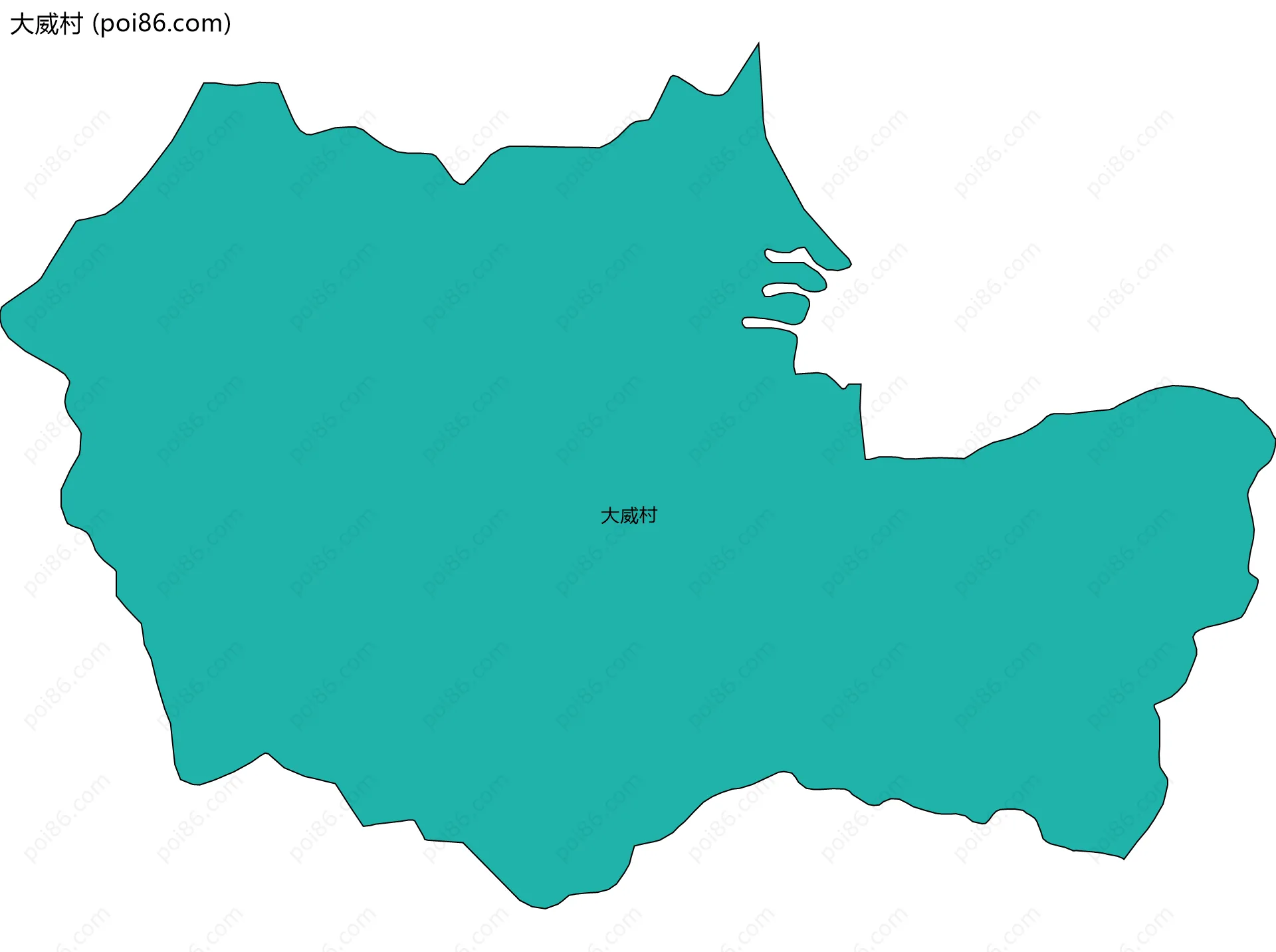 大威村边界地图