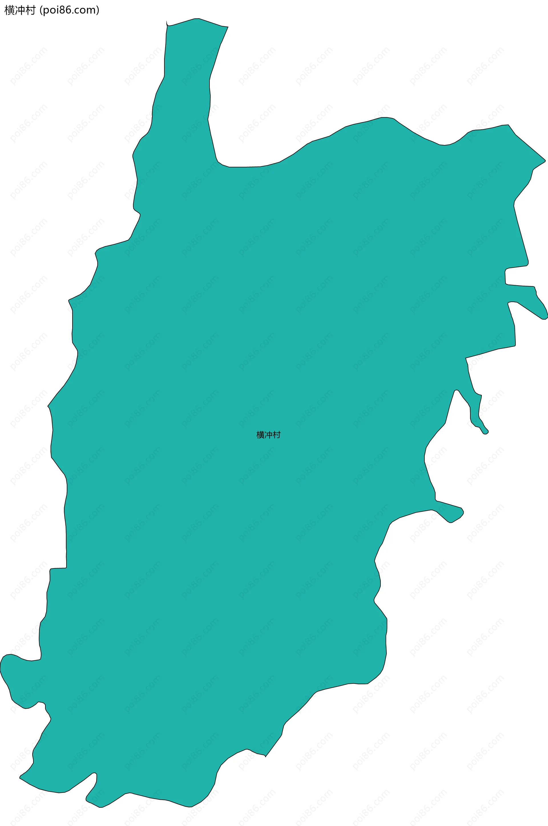 横冲村边界地图