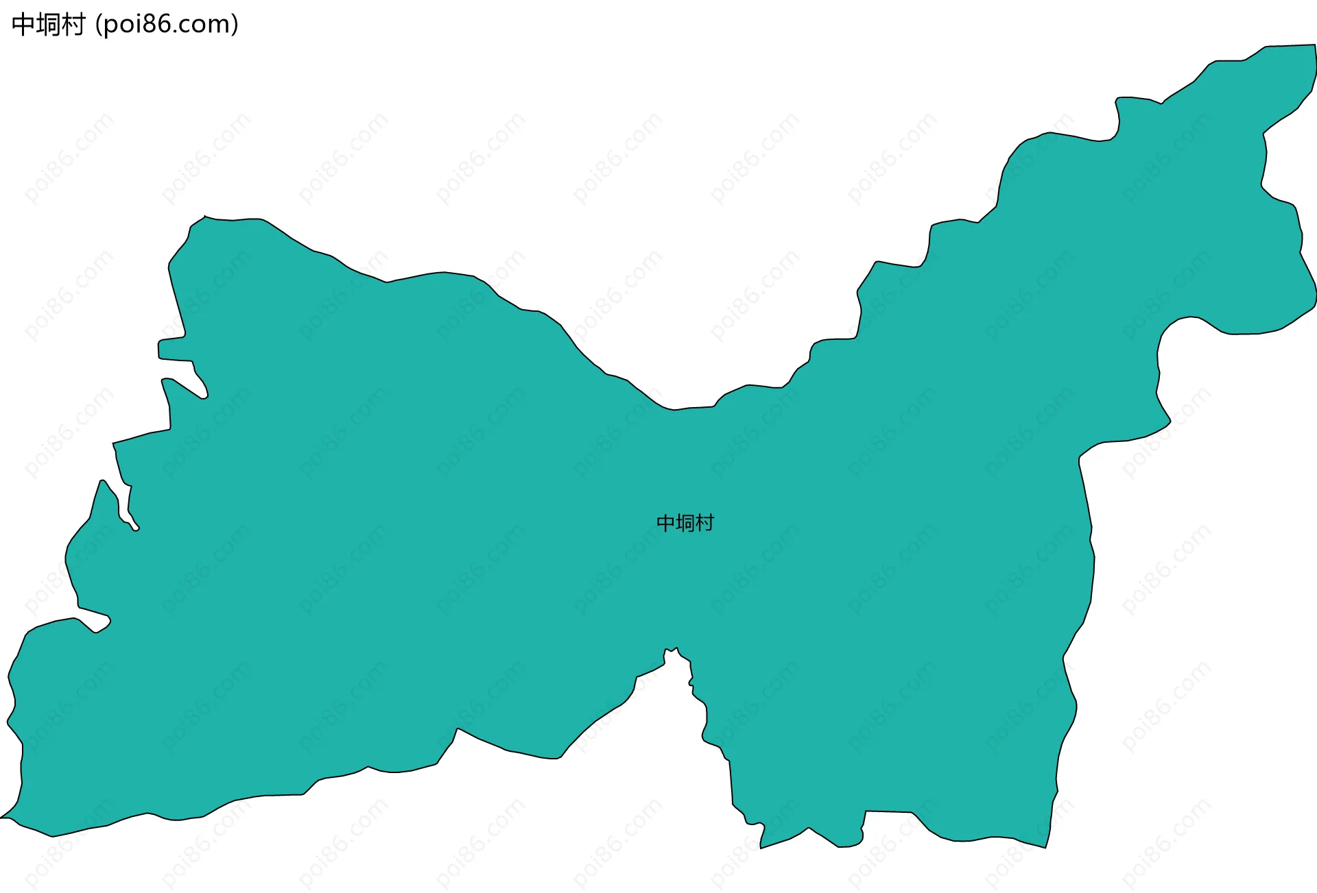 中垌村边界地图