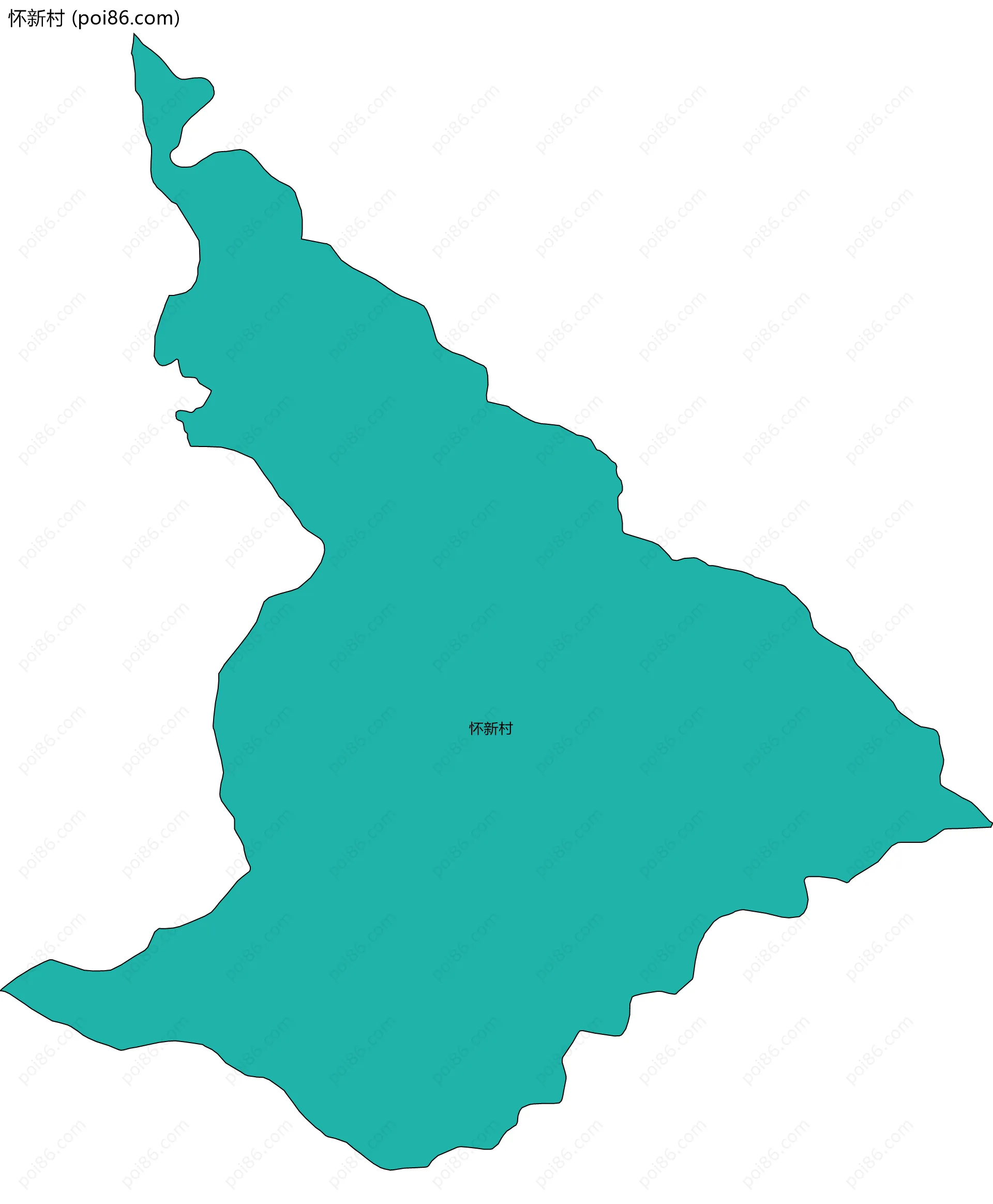 怀新村边界地图