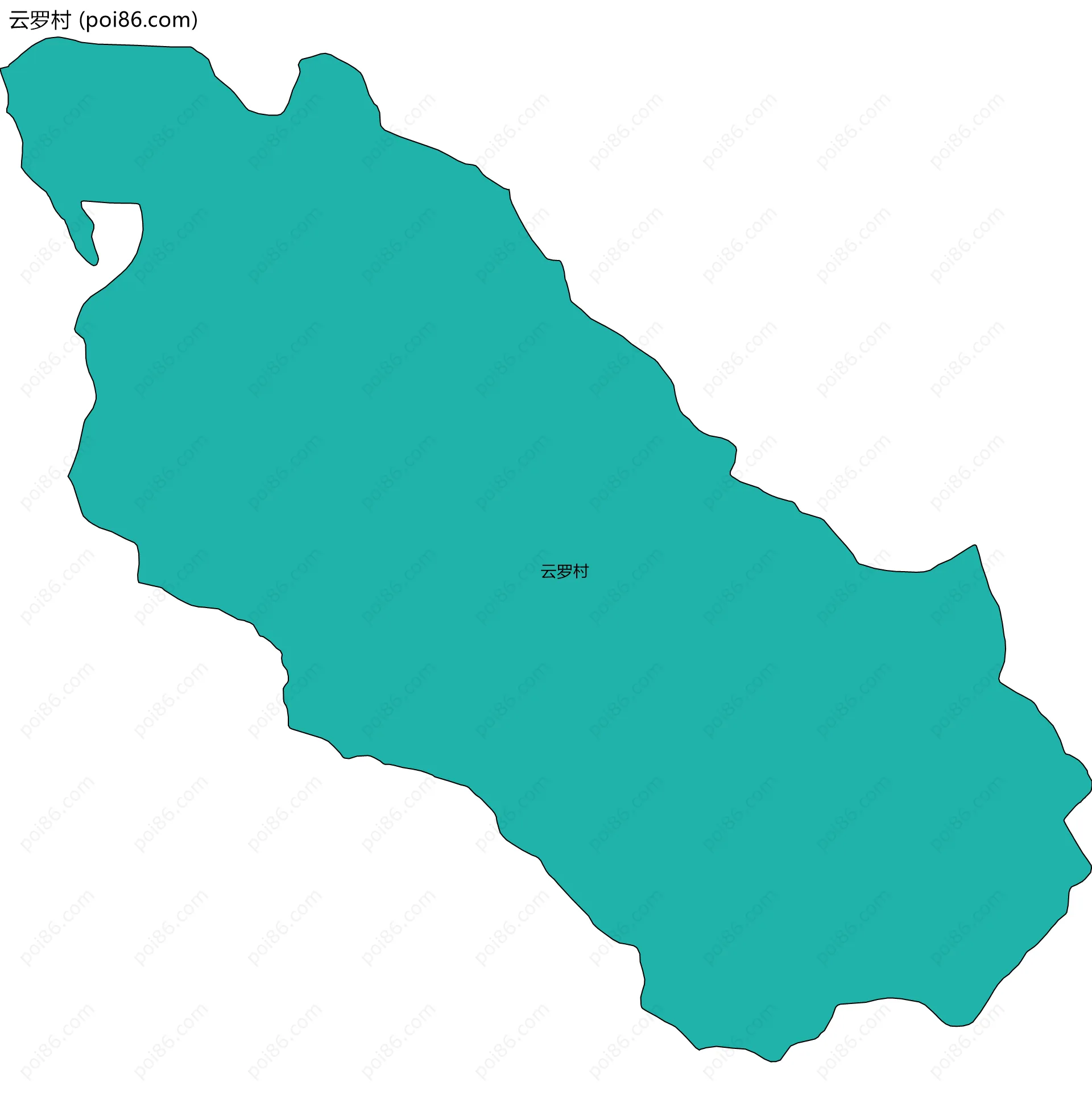 云罗村边界地图