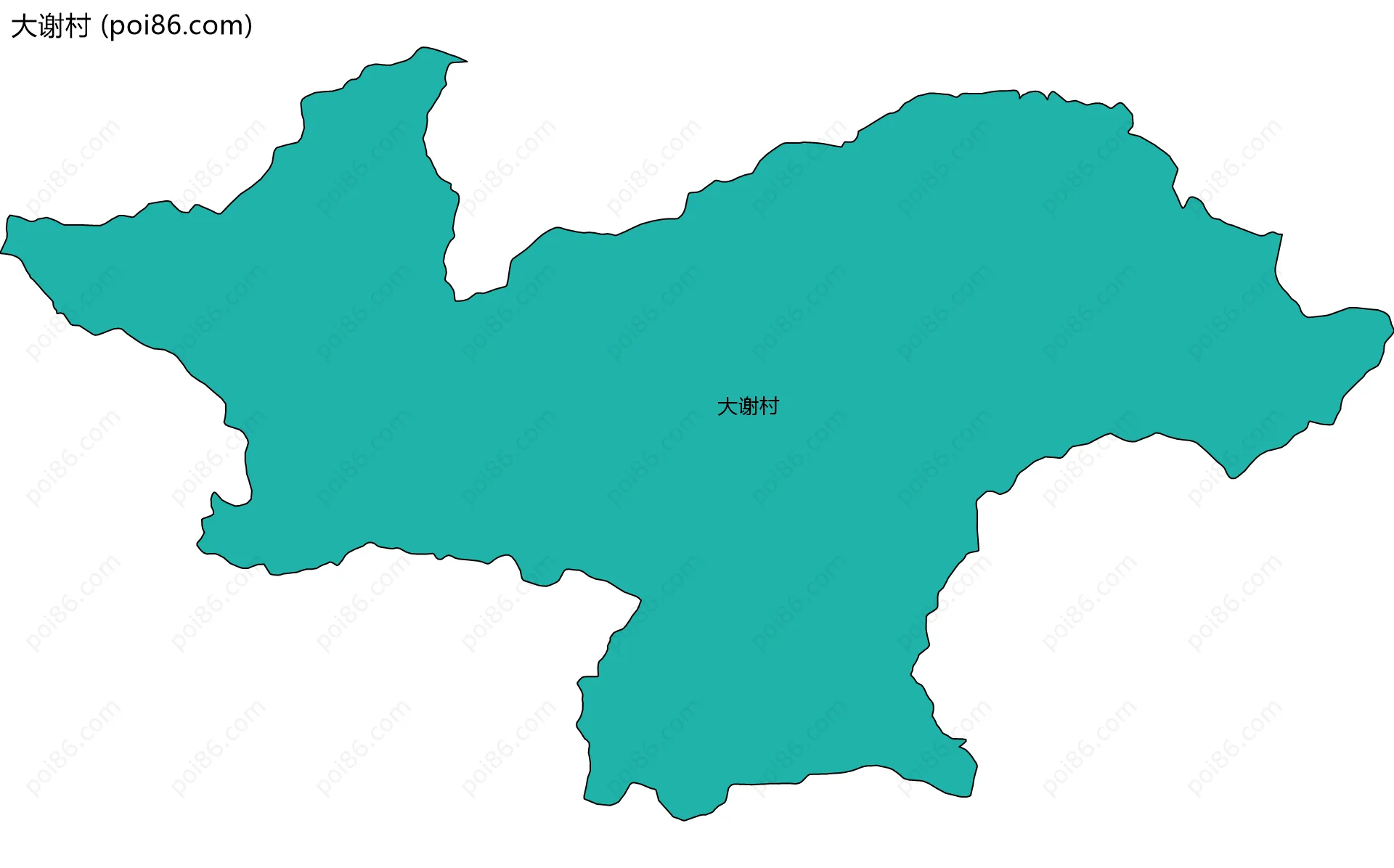 大谢村边界地图