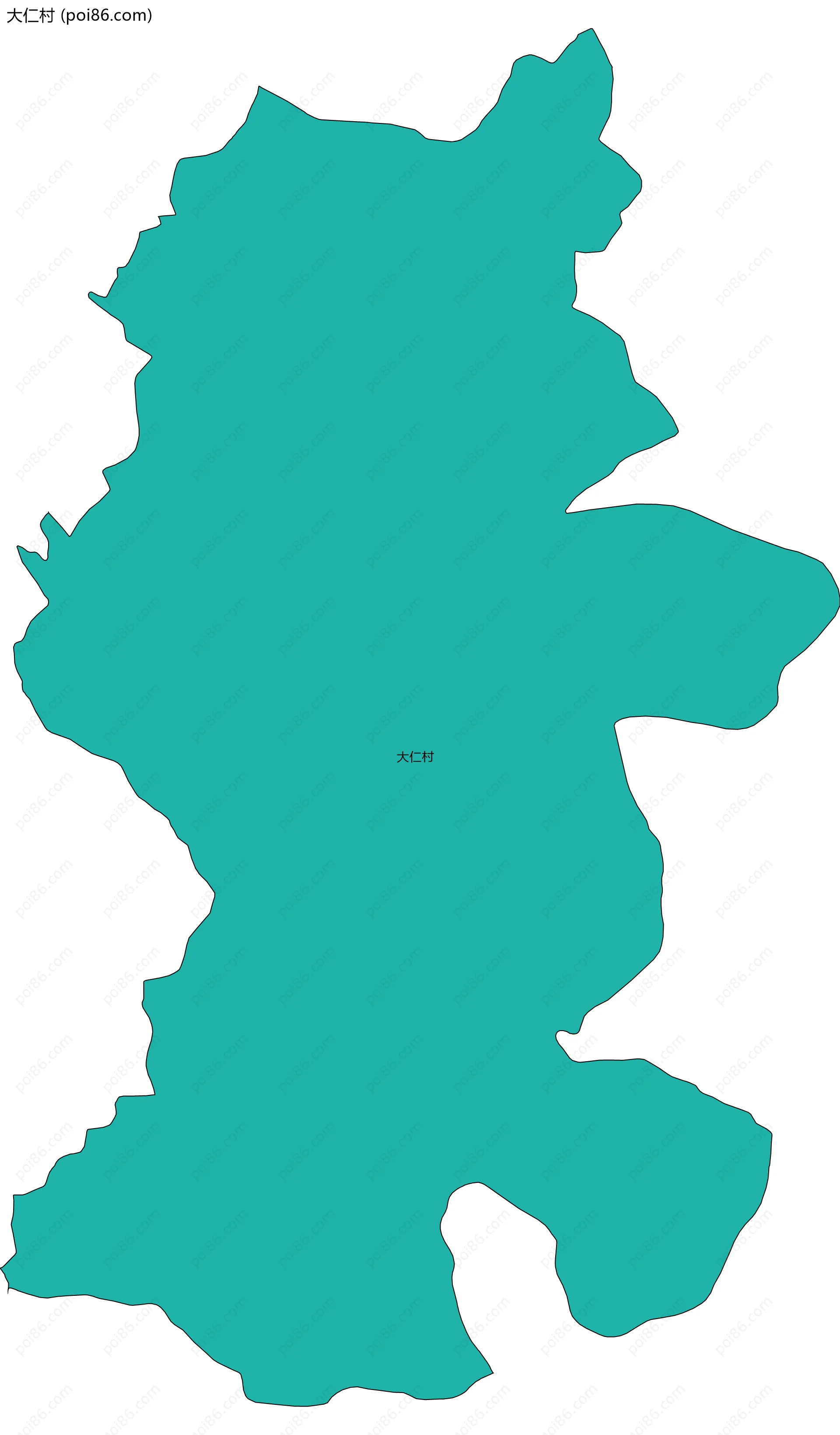 大仁村边界地图