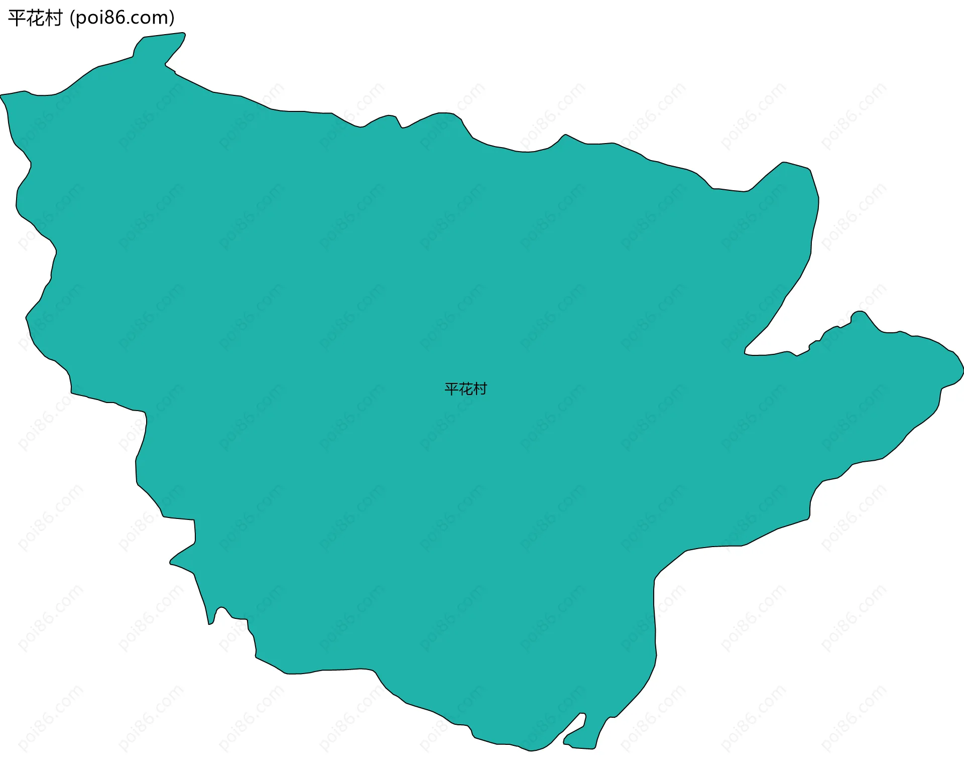 平花村边界地图
