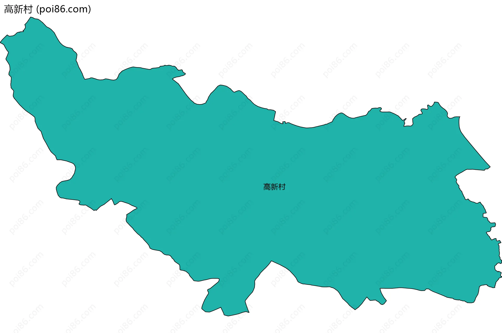 高新村边界地图