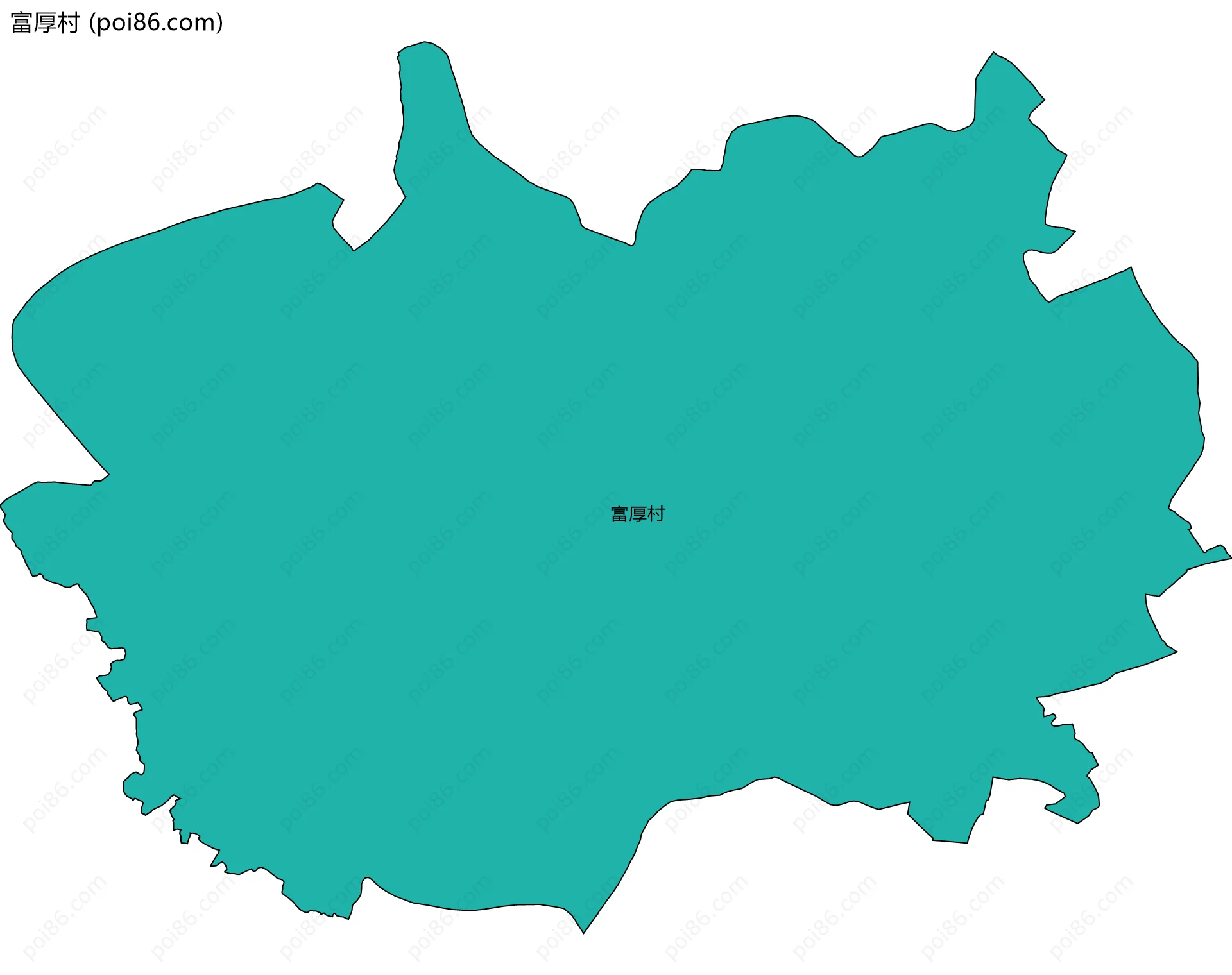 富厚村边界地图