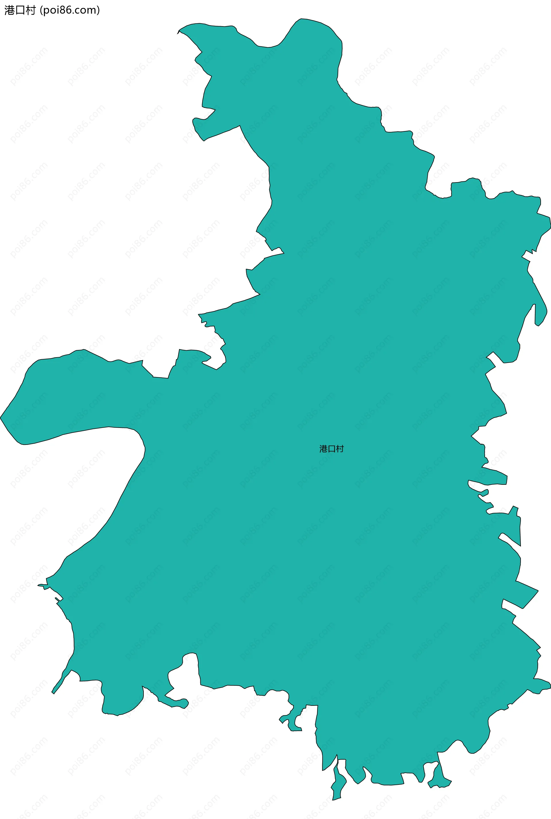 港口村边界地图