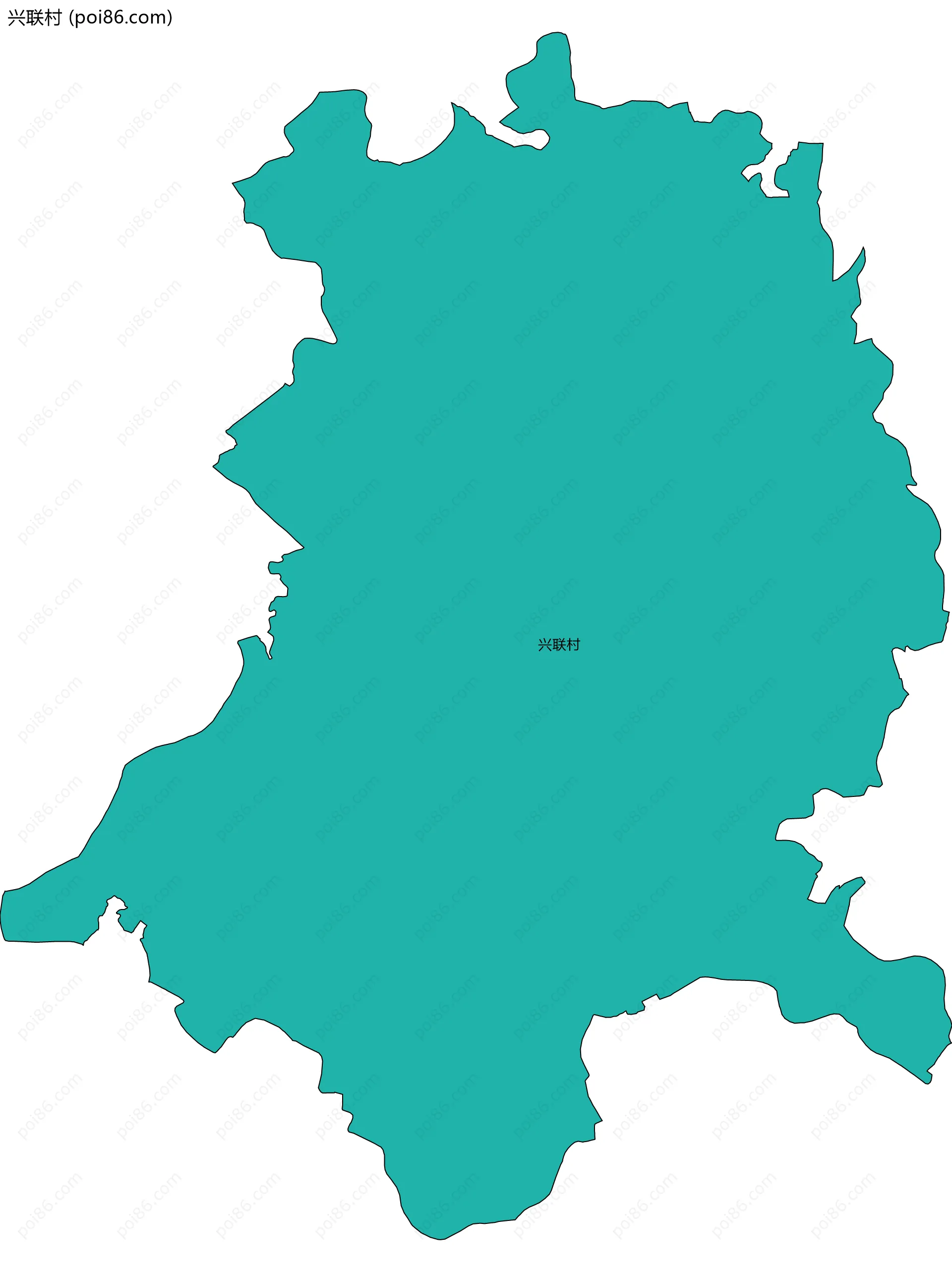 兴联村边界地图