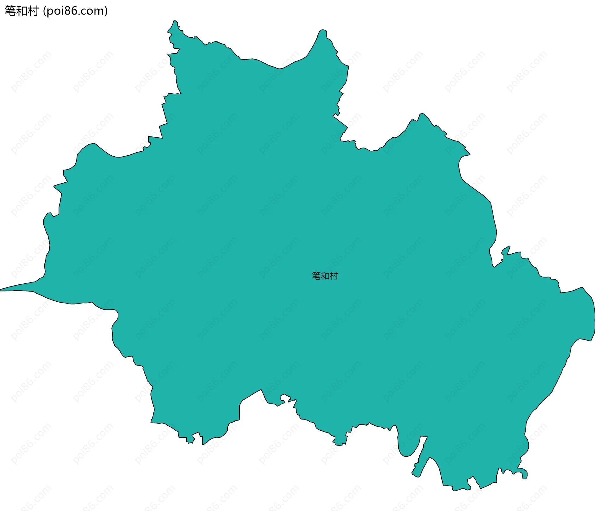 笔和村边界地图