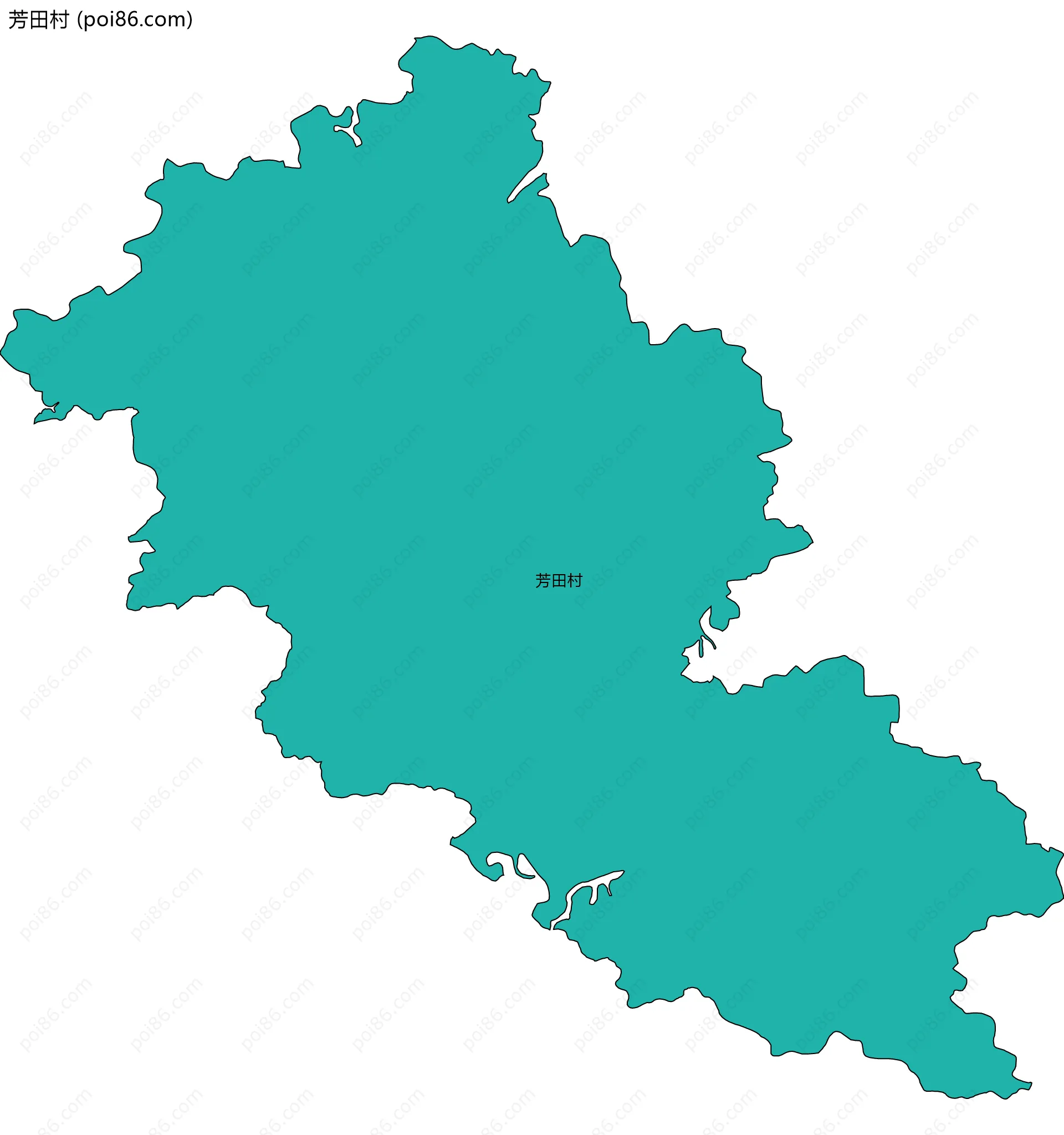 芳田村边界地图