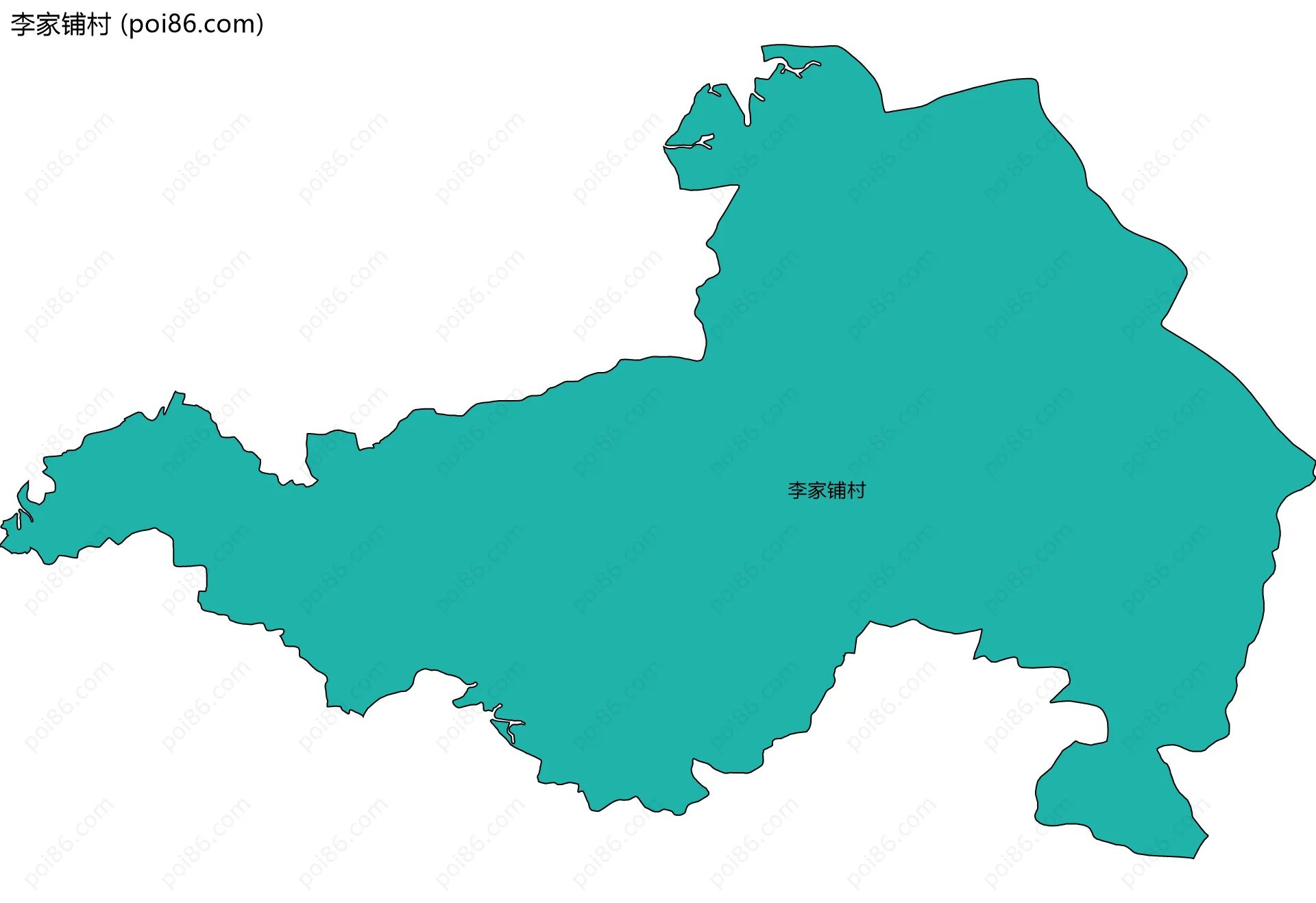 李家铺村边界地图