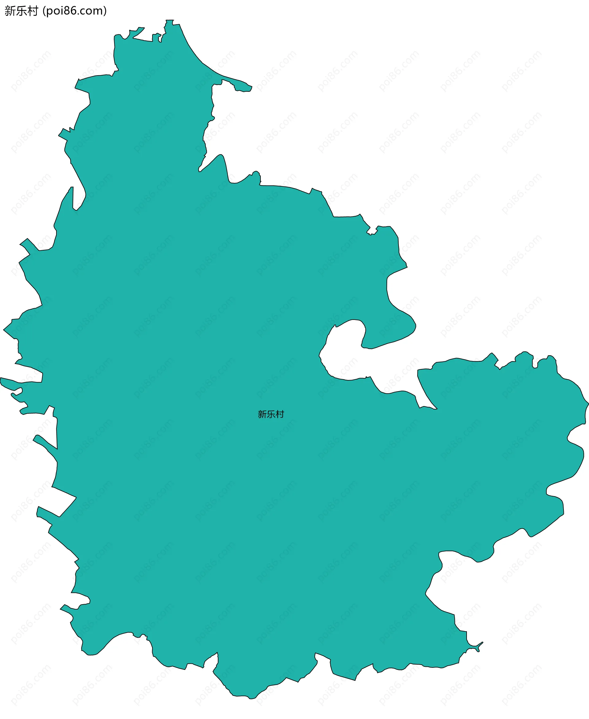 新乐村边界地图