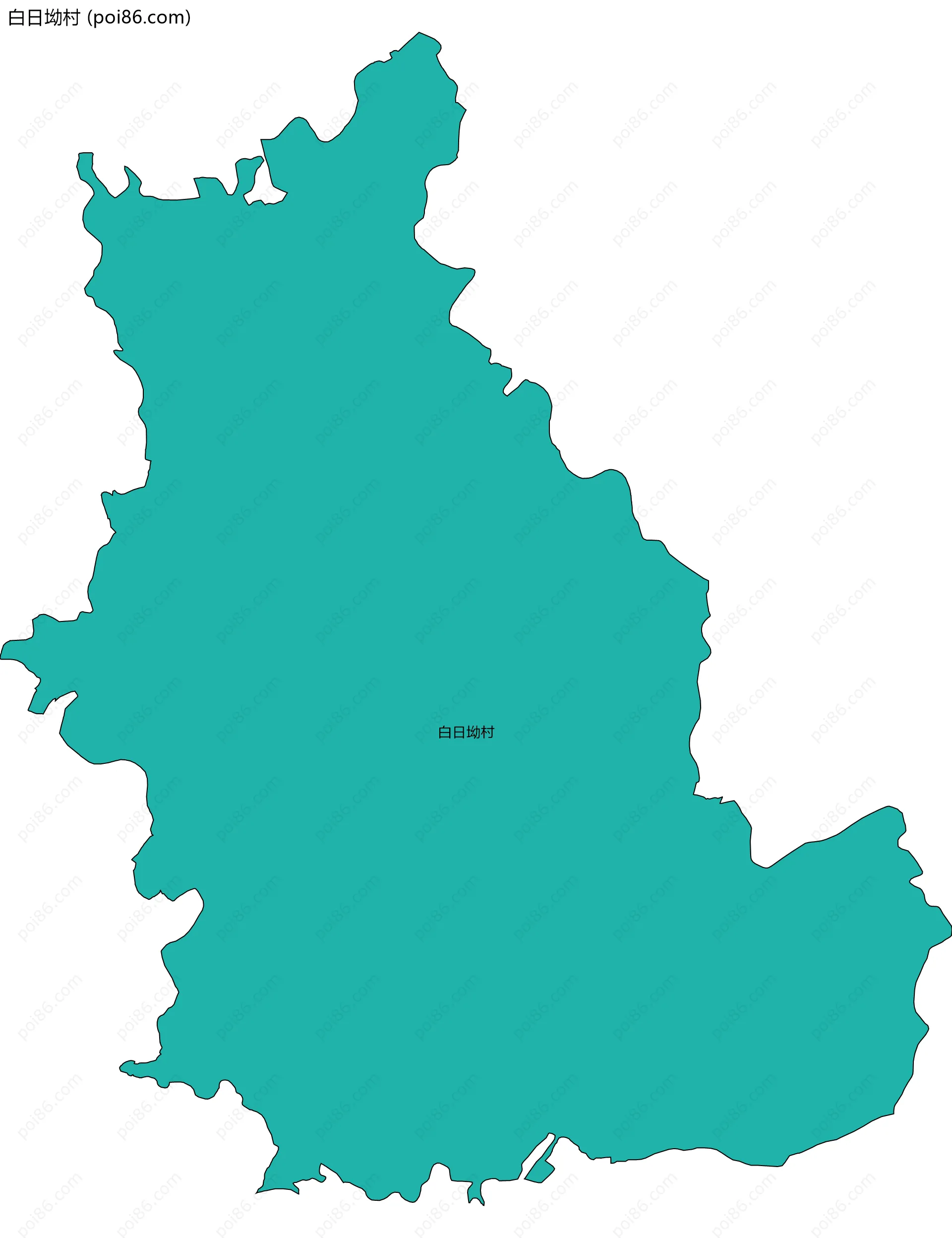 白日坳村边界地图