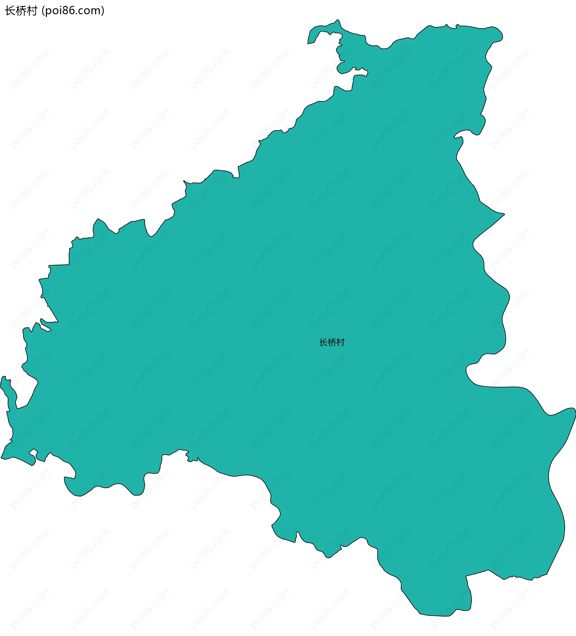 长桥村边界地图