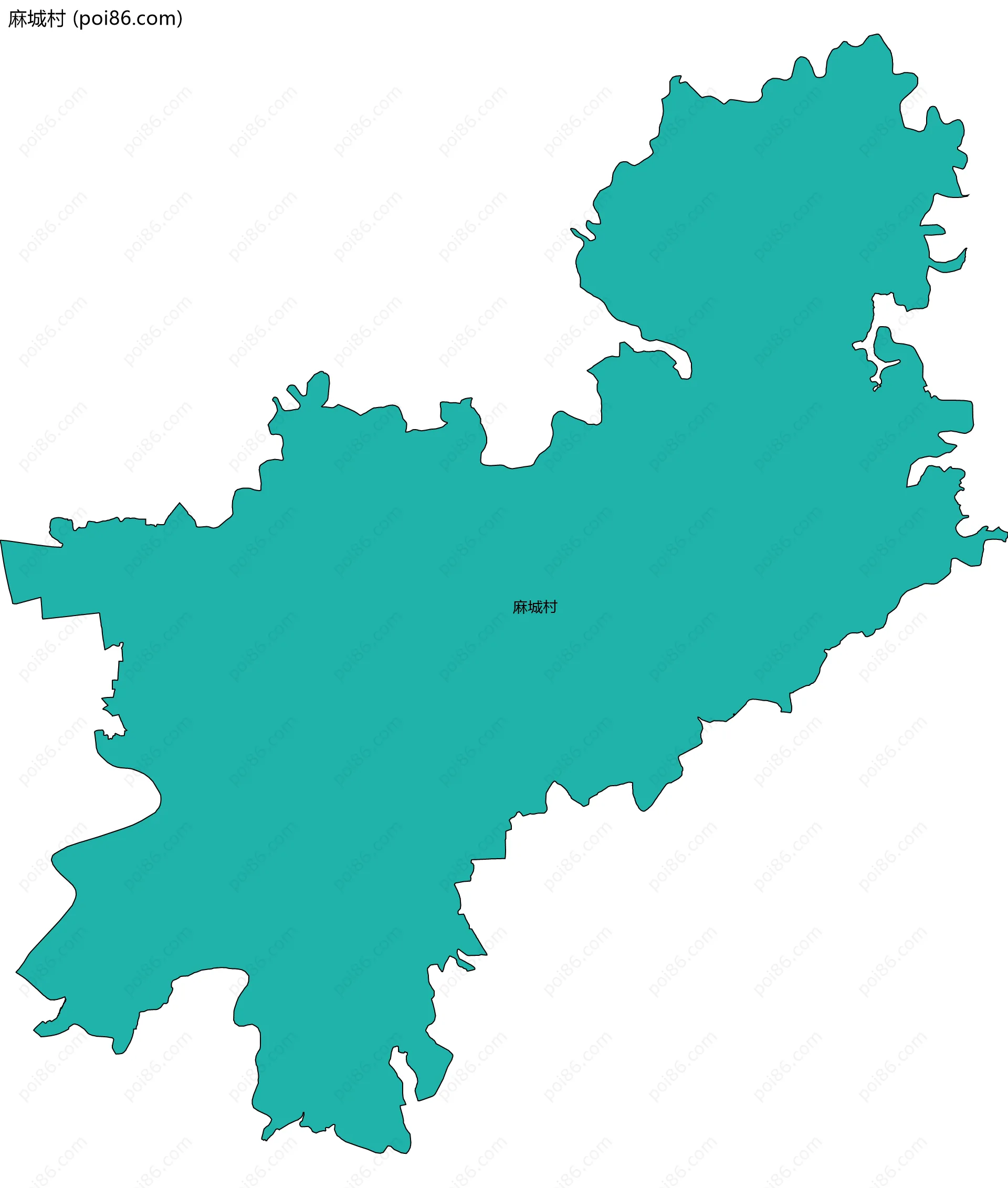 麻城村边界地图