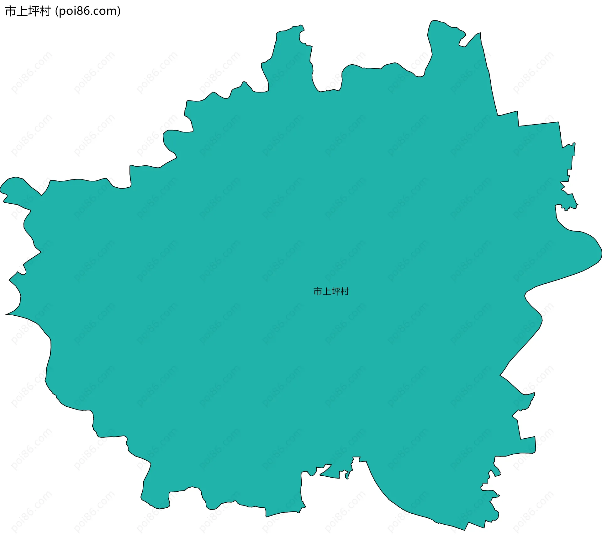 市上坪村边界地图