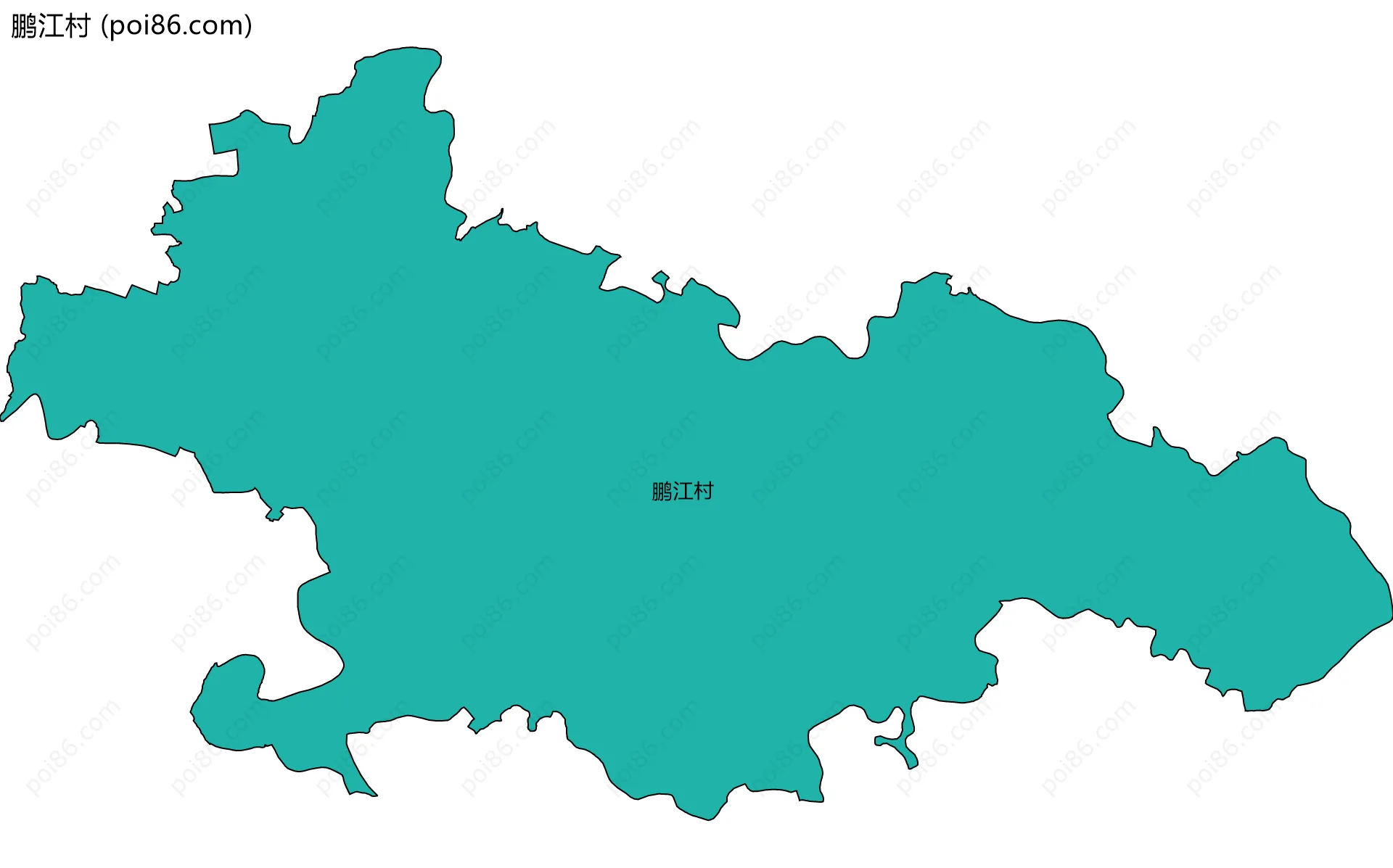 鹏江村边界地图